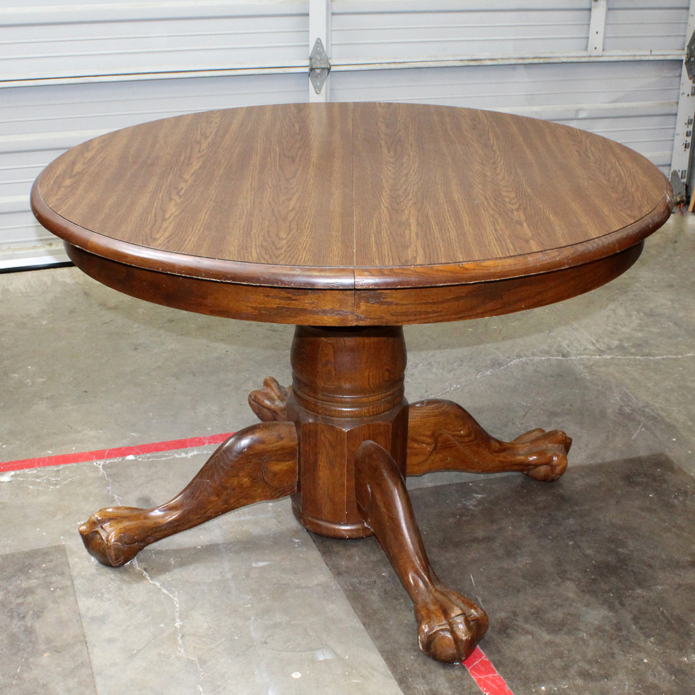 Round Wooden Table With Claw Feet