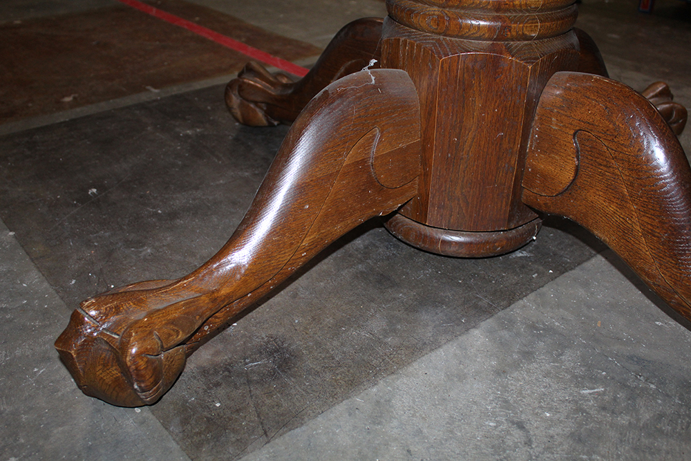 Round Wooden Table With Claw Feet