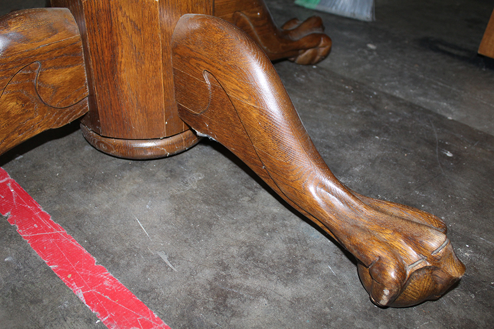 Round Wooden Table With Claw Feet