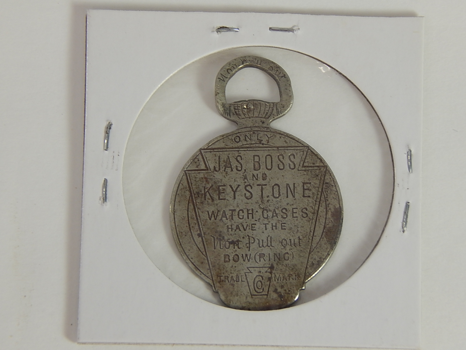 1889 L.J. Goddard Jeweler Advertising Watch Case Opener