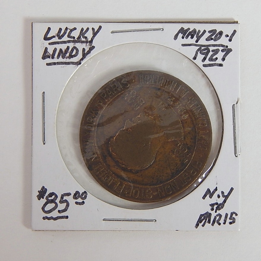 1927 Lucky Lindbergh Medallion
