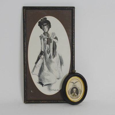 Howard Chandler Christy Portrait of a Lady and General Morgan Offset Lithographs