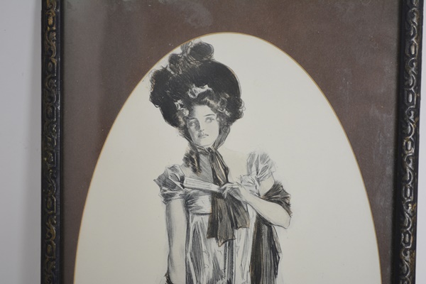 Howard Chandler Christy Portrait of a Lady and General Morgan Offset Lithographs