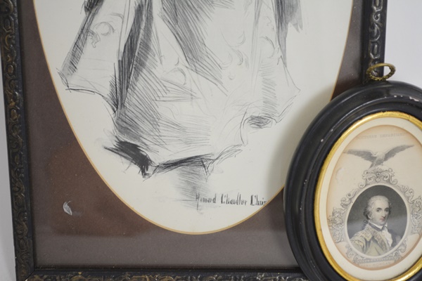 Howard Chandler Christy Portrait of a Lady and General Morgan Offset Lithographs