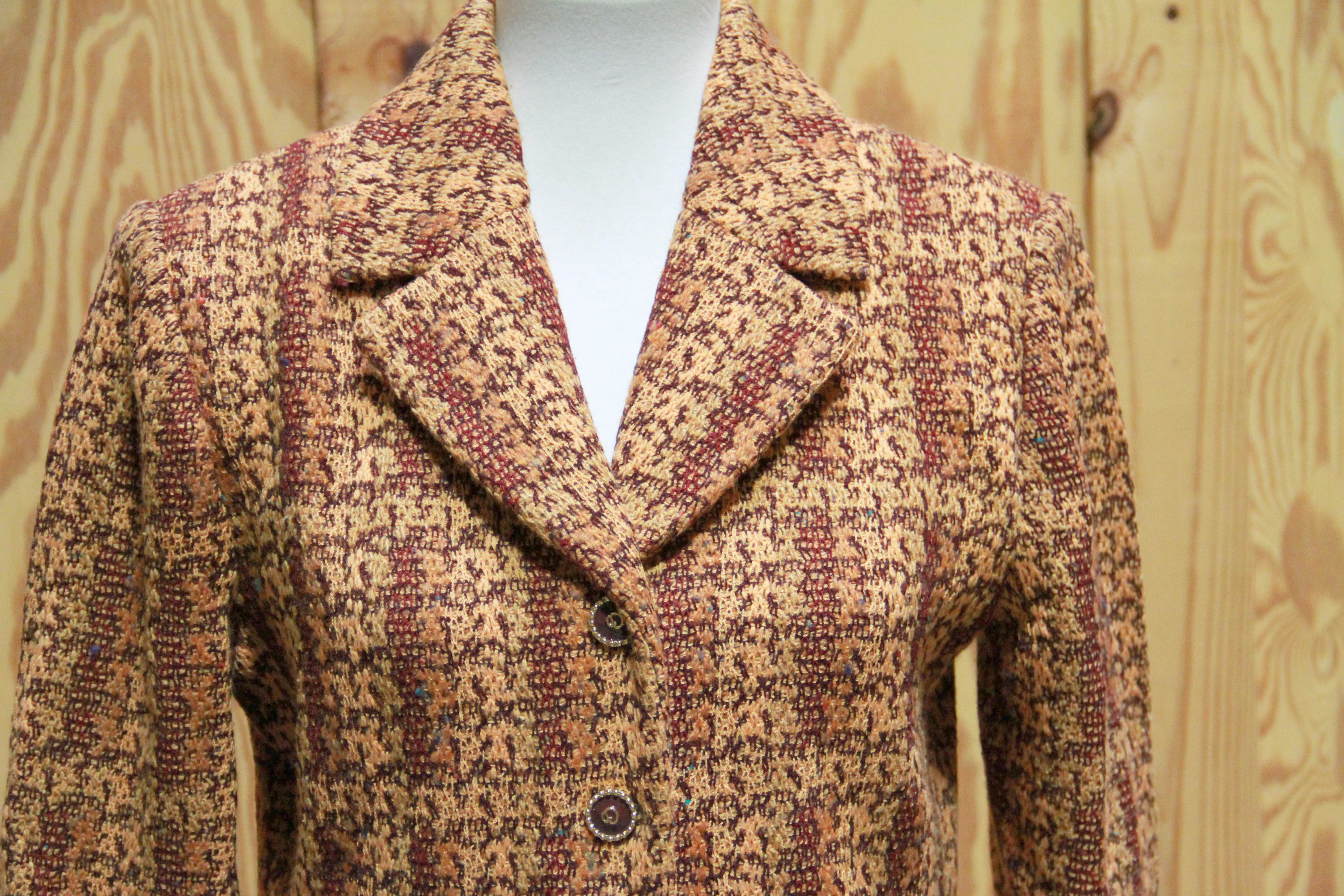 Women's St. John Orange Tweed Skirt Suit