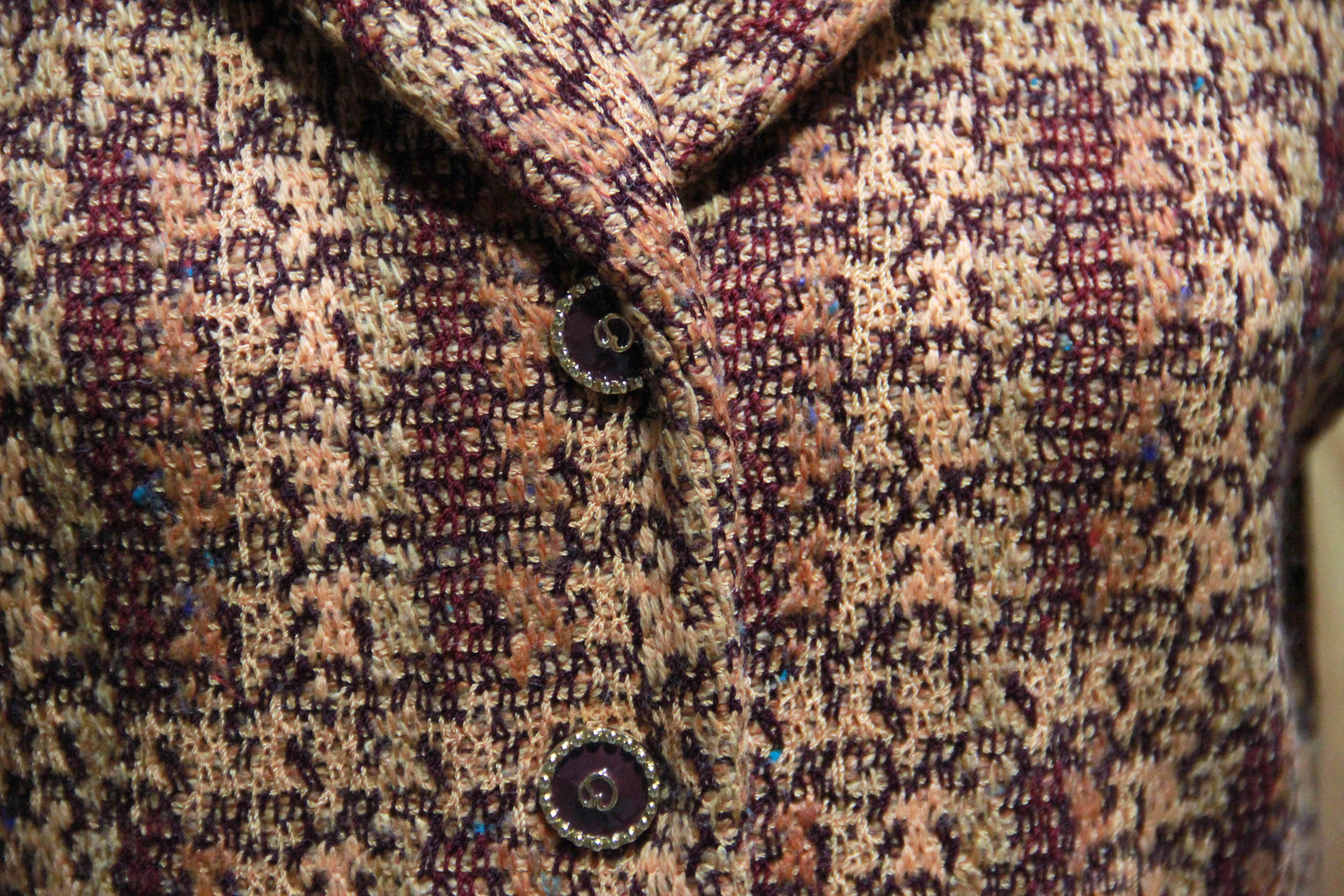 Women's St. John Orange Tweed Skirt Suit