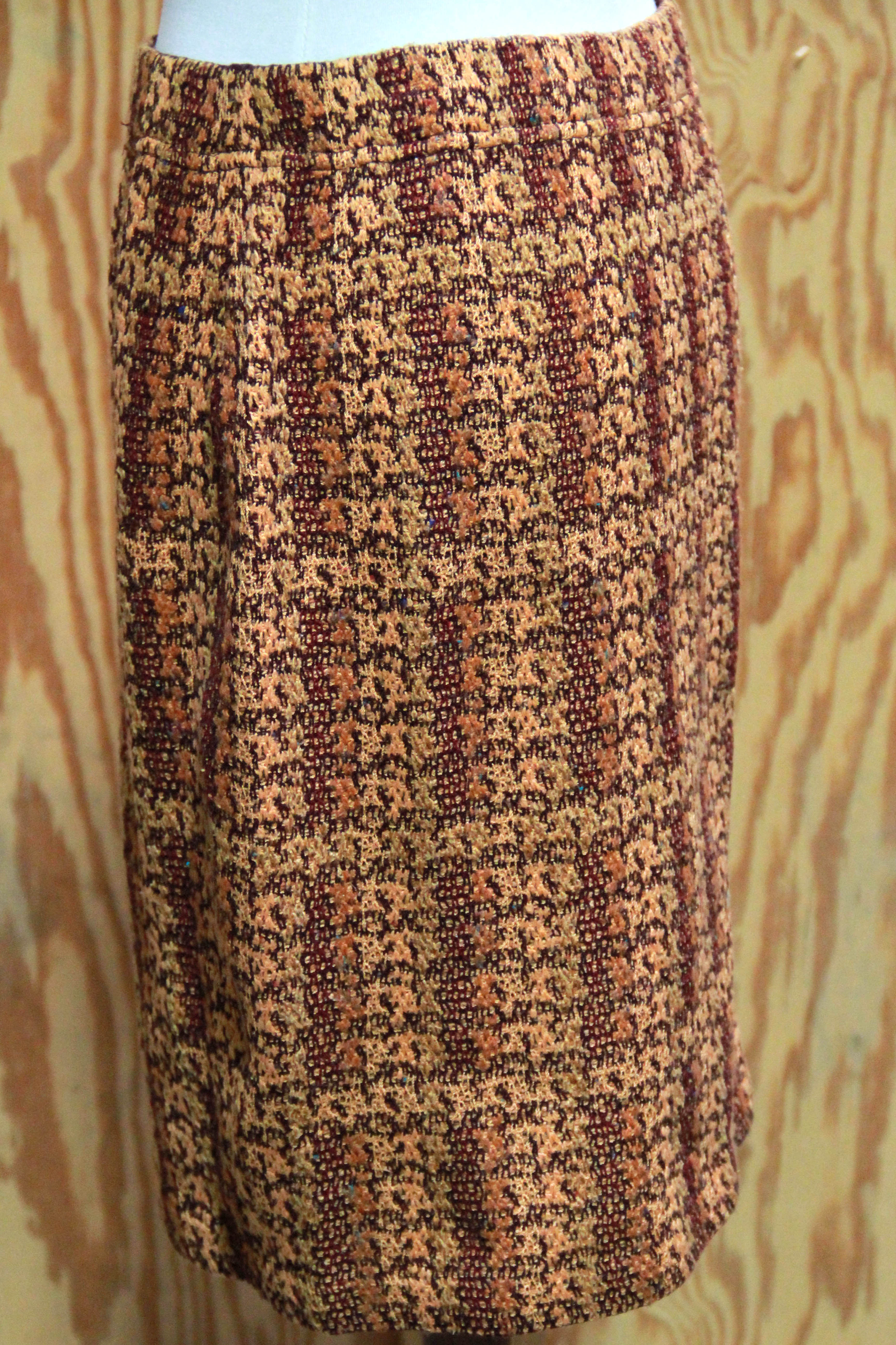 Women's St. John Orange Tweed Skirt Suit