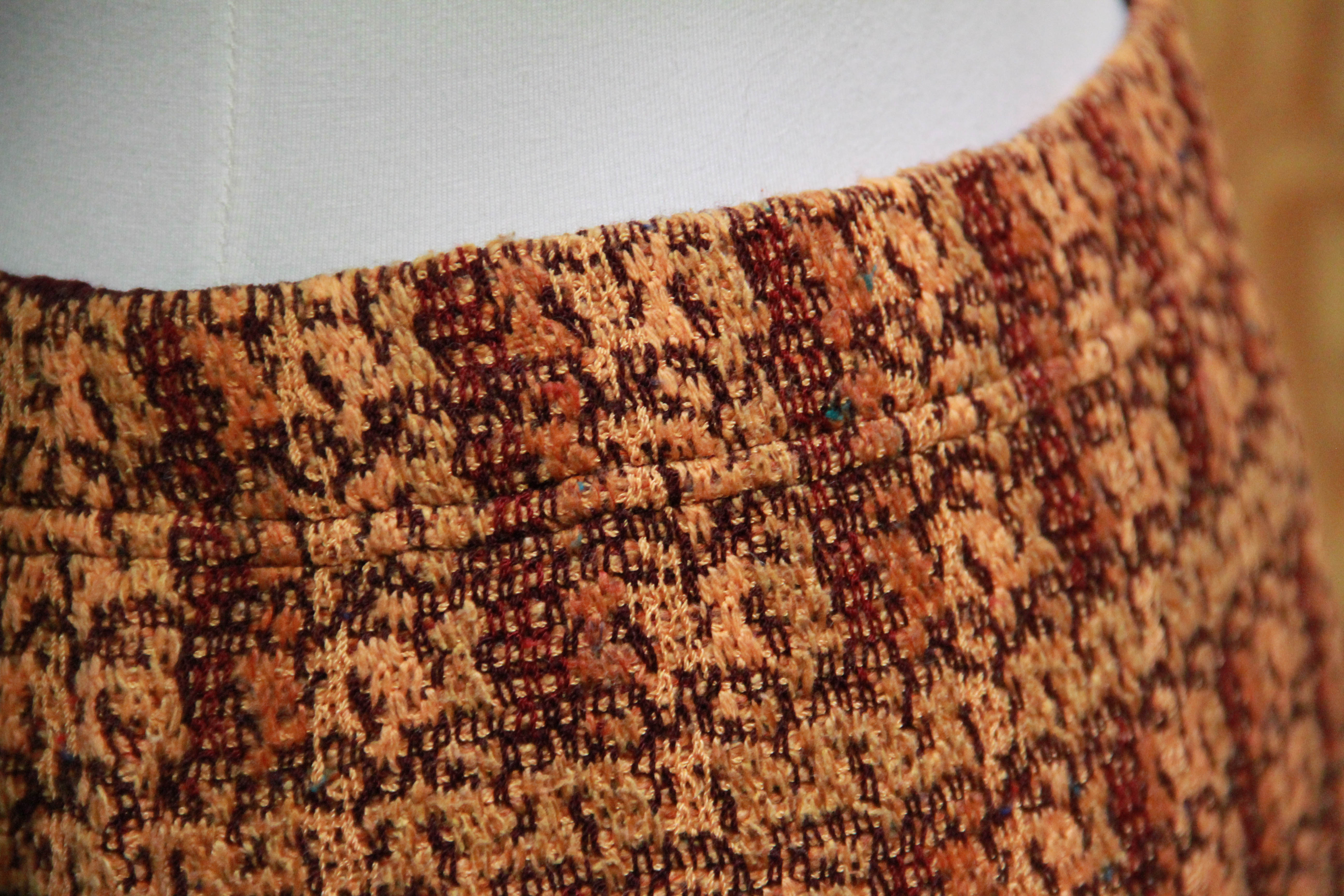 Women's St. John Orange Tweed Skirt Suit