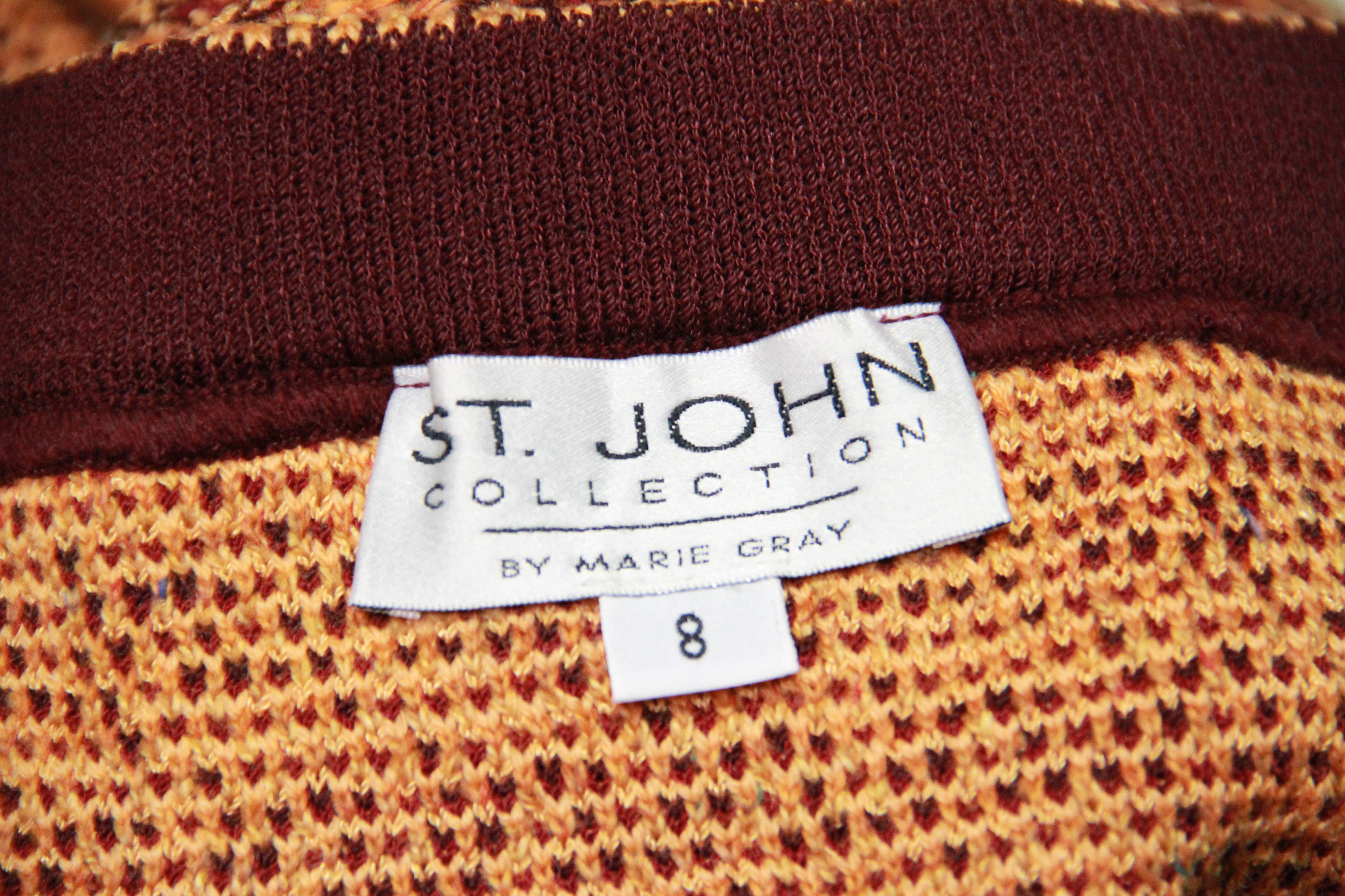 Women's St. John Orange Tweed Skirt Suit