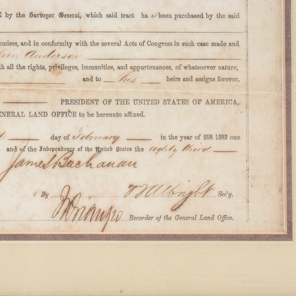 1820 Antique Land Deed Certificate