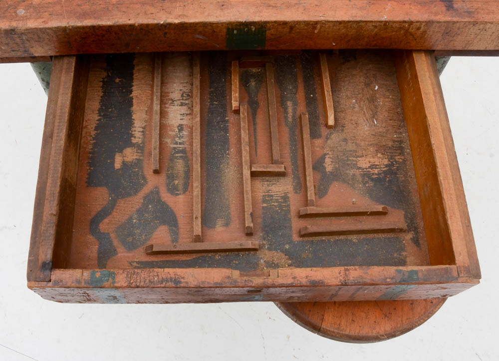 Vintage Industrial Work Bench