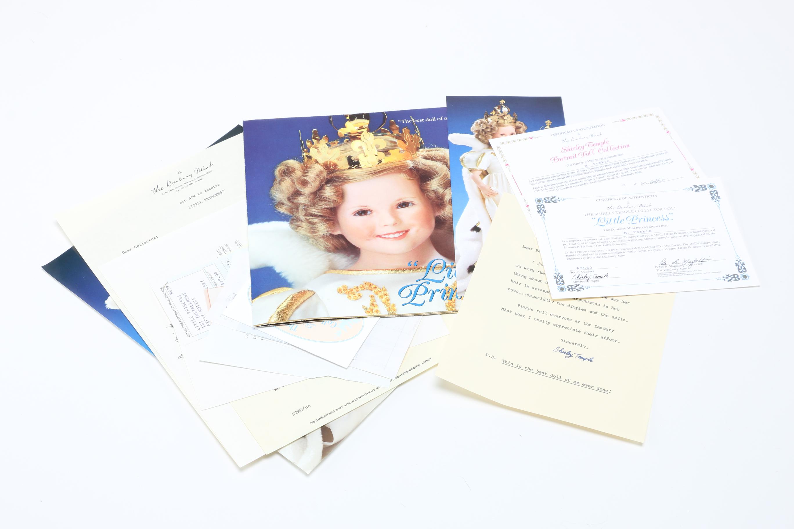 Four Danbury Mint Shirley Temple Dolls