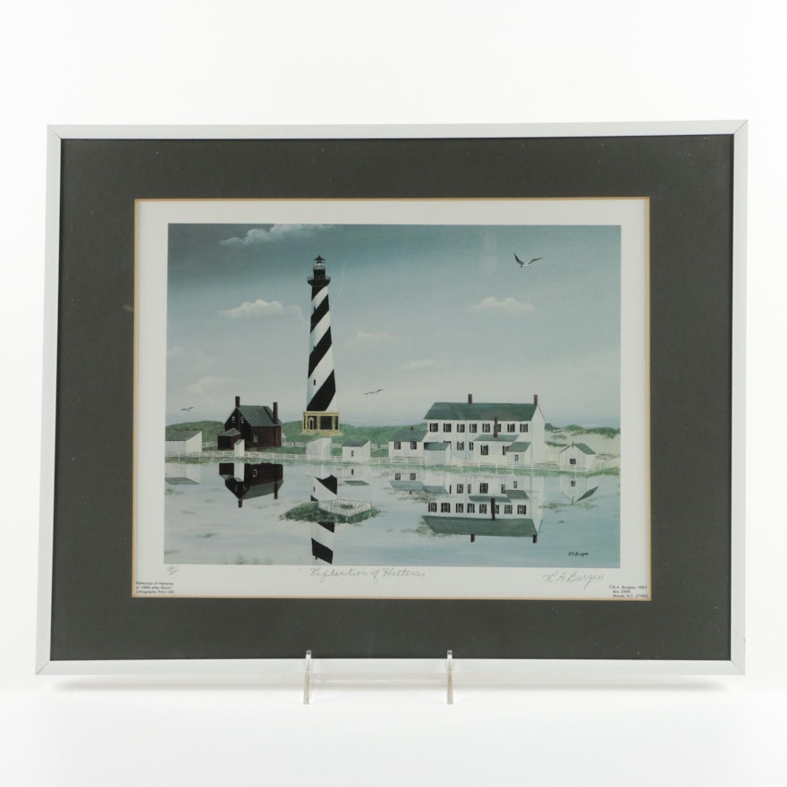 Ruth Ann Burgess Limited Edition Offset Lithograph "Reflection of Hatteras"