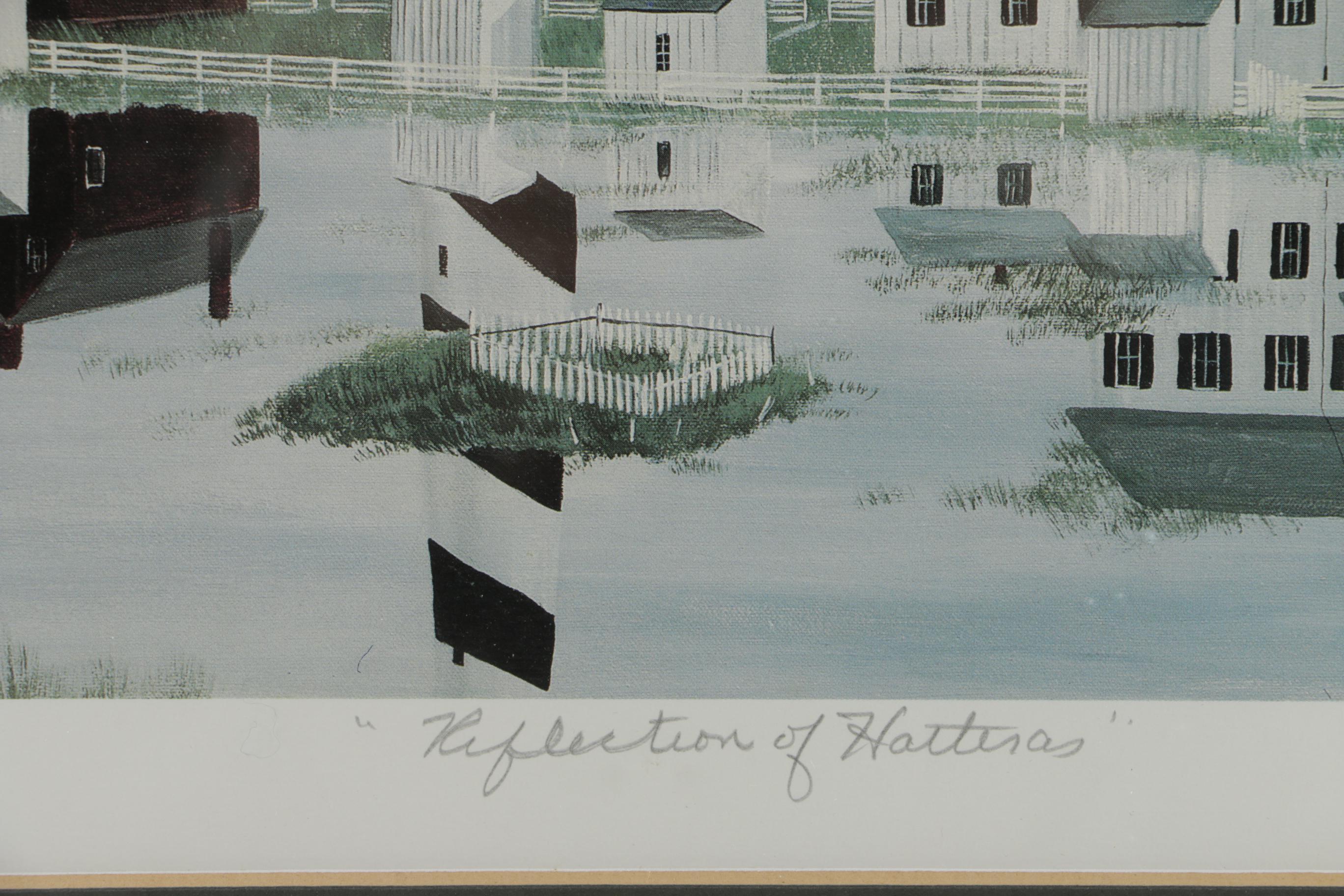 Ruth Ann Burgess Limited Edition Offset Lithograph "Reflection of Hatteras"