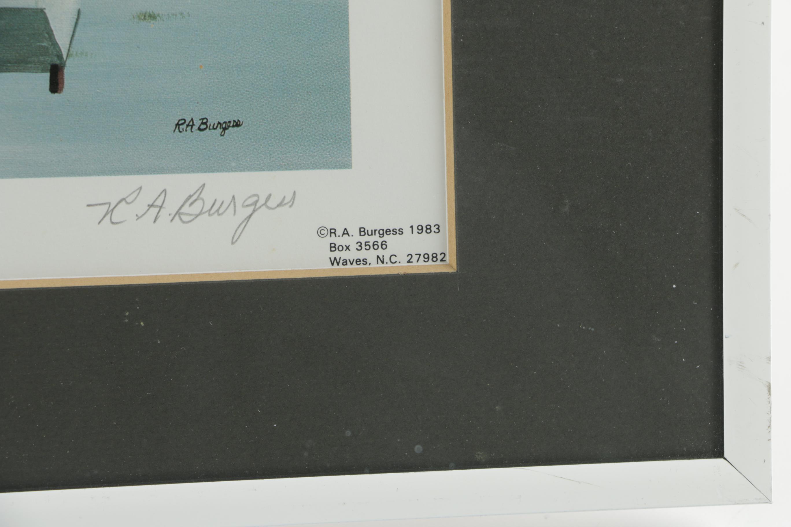 Ruth Ann Burgess Limited Edition Offset Lithograph "Reflection of Hatteras"