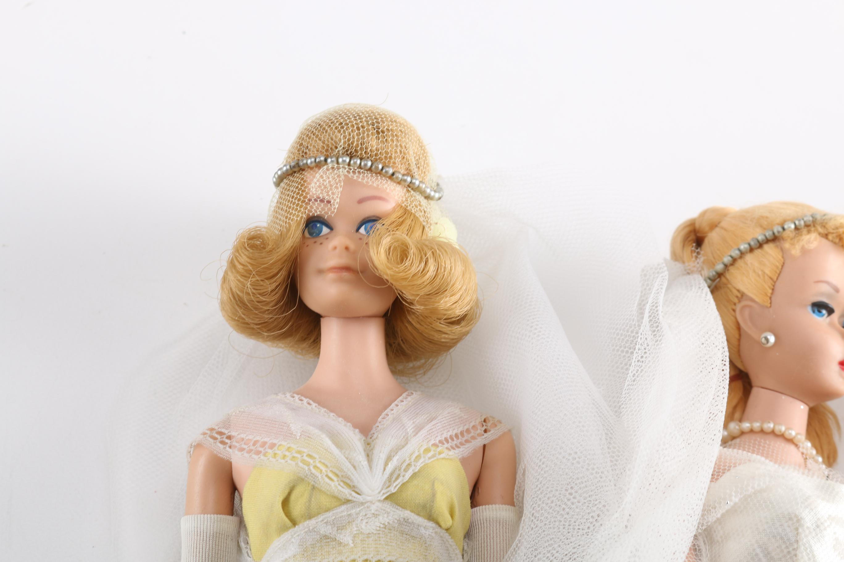 1960s and 1970s Wedding Barbie, Midge, and Ken Dolls