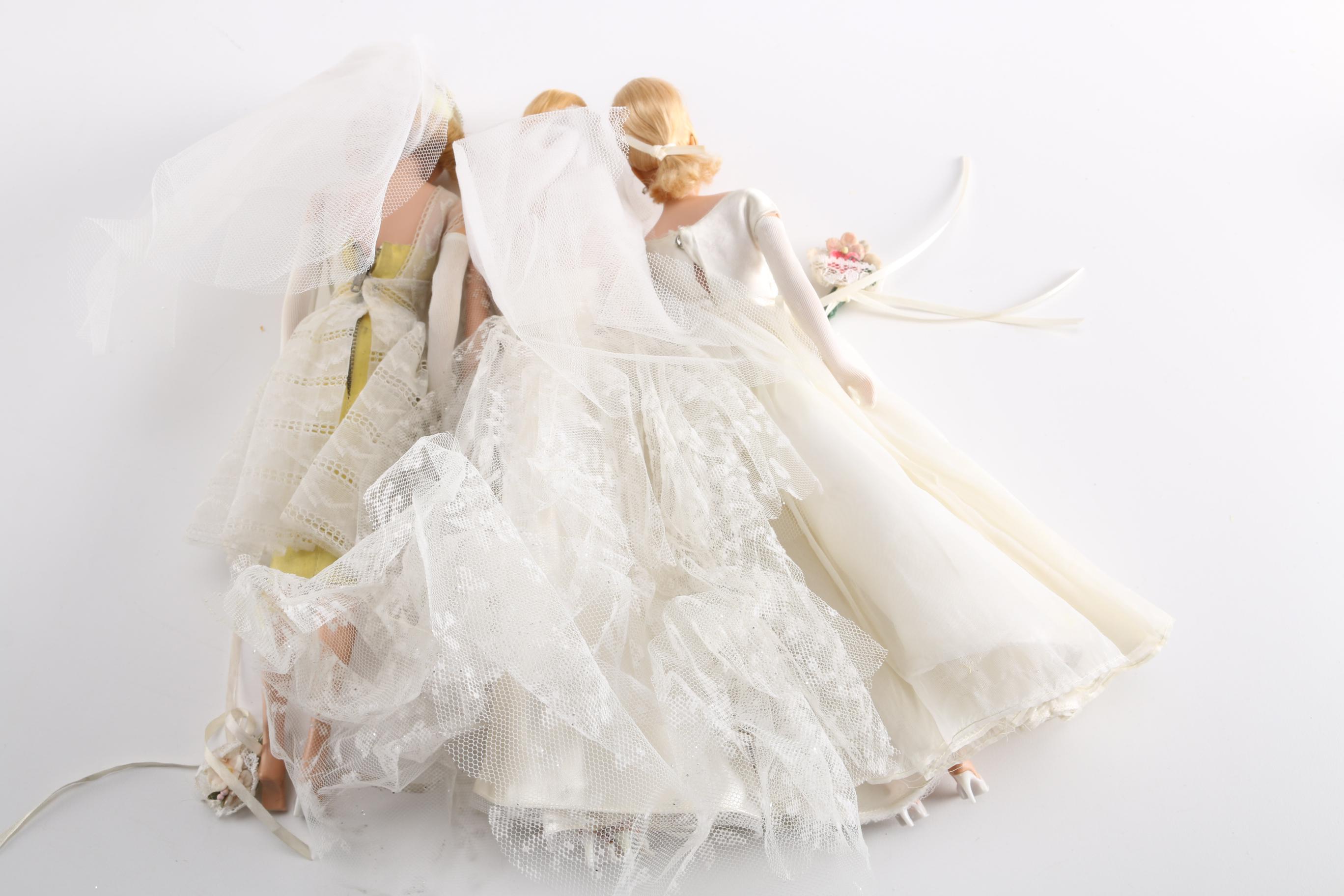 1960s and 1970s Wedding Barbie, Midge, and Ken Dolls