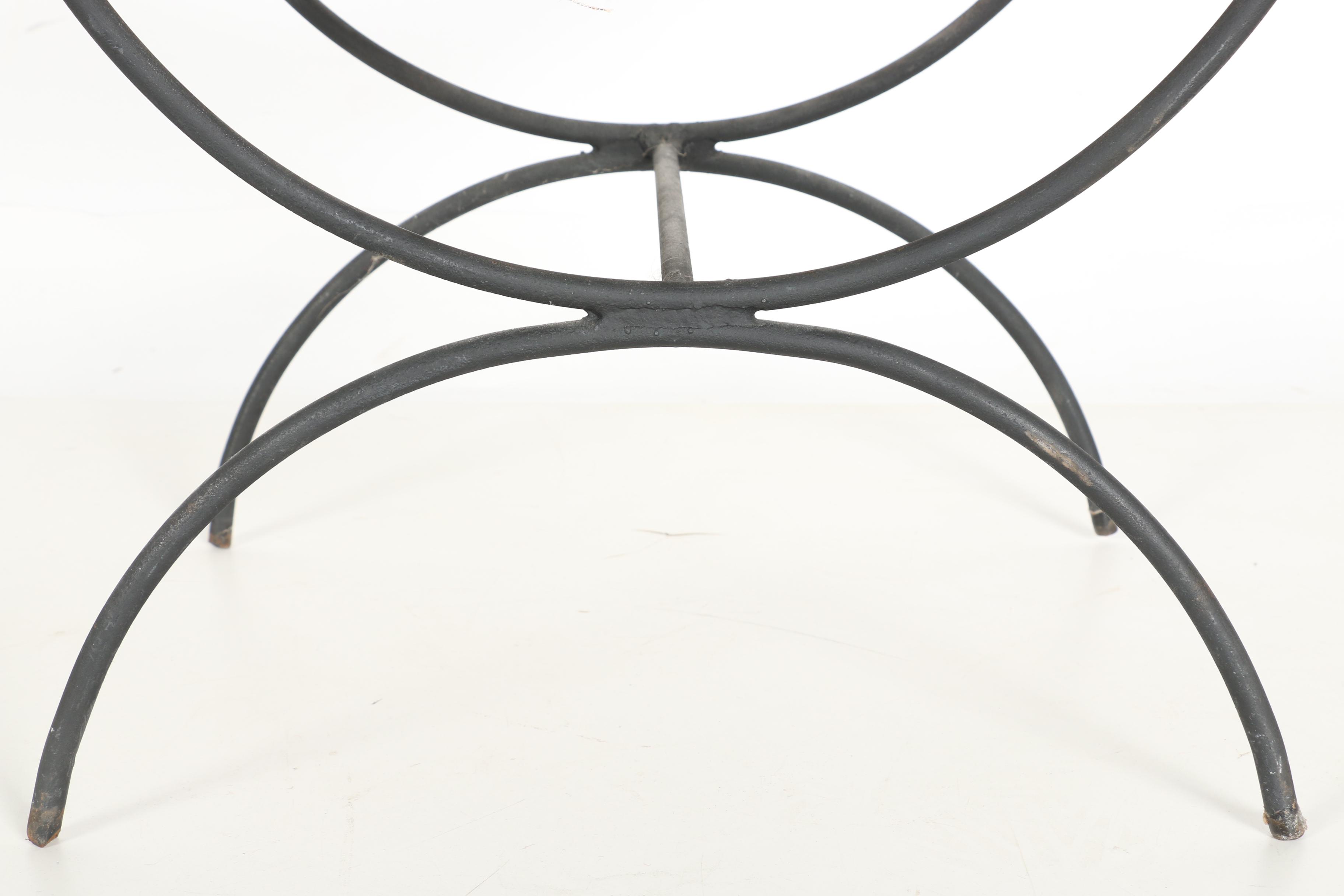 Arthur Umanoff Mid-Century Wrought Iron Bench With a Cushion