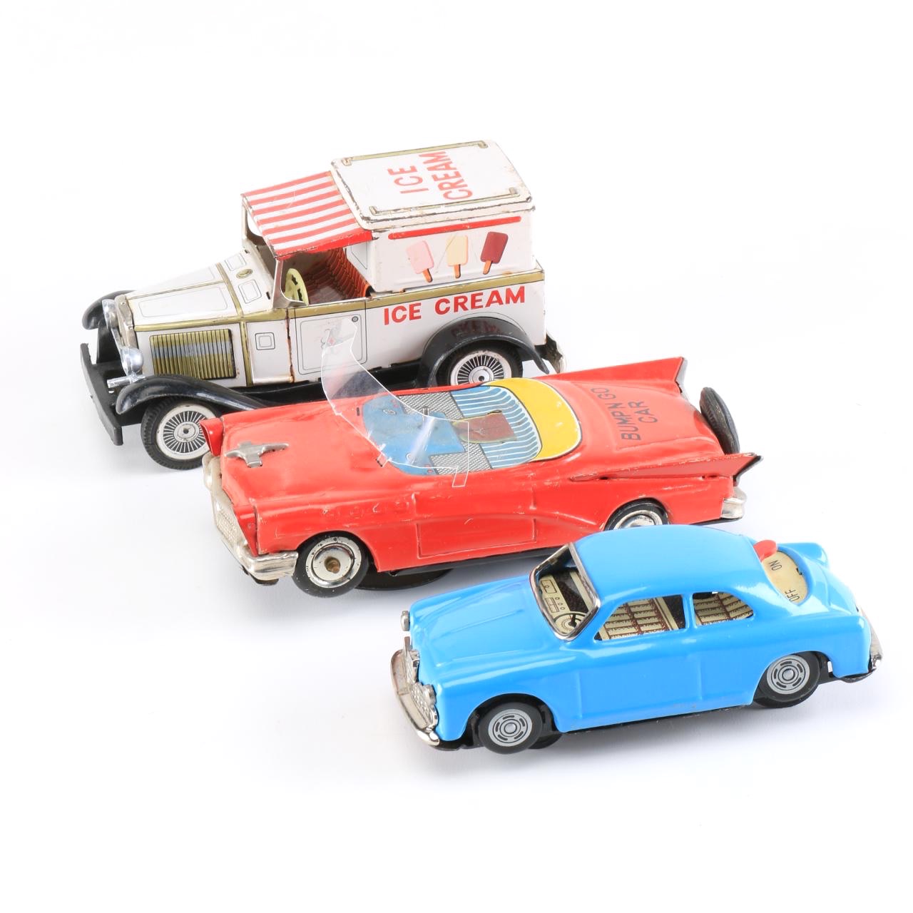 Vintage Japanese Tin Litho Cars