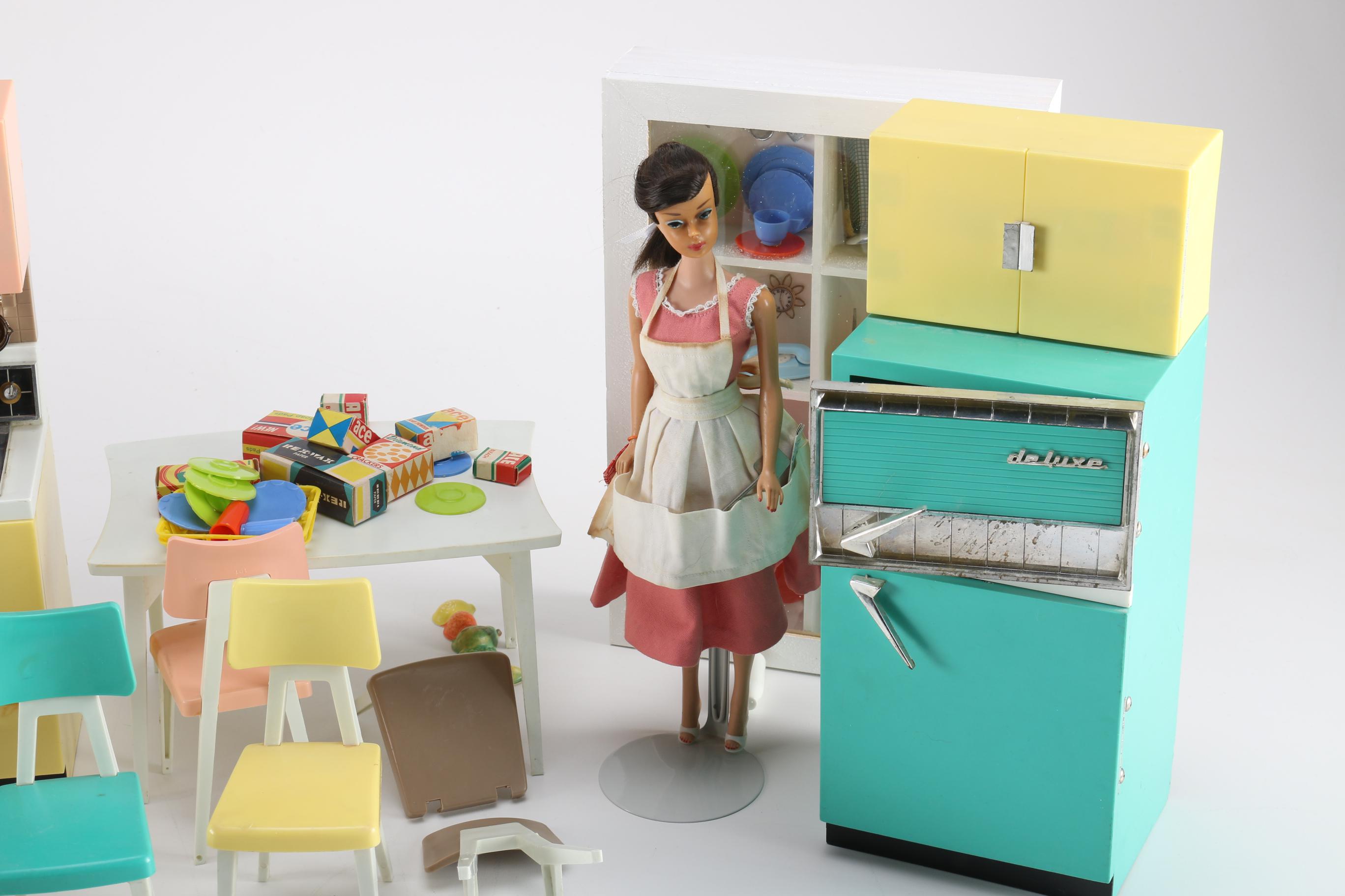 1960s Barbie Dream Kitchen, Ken and Ponytail Swirl Barbie