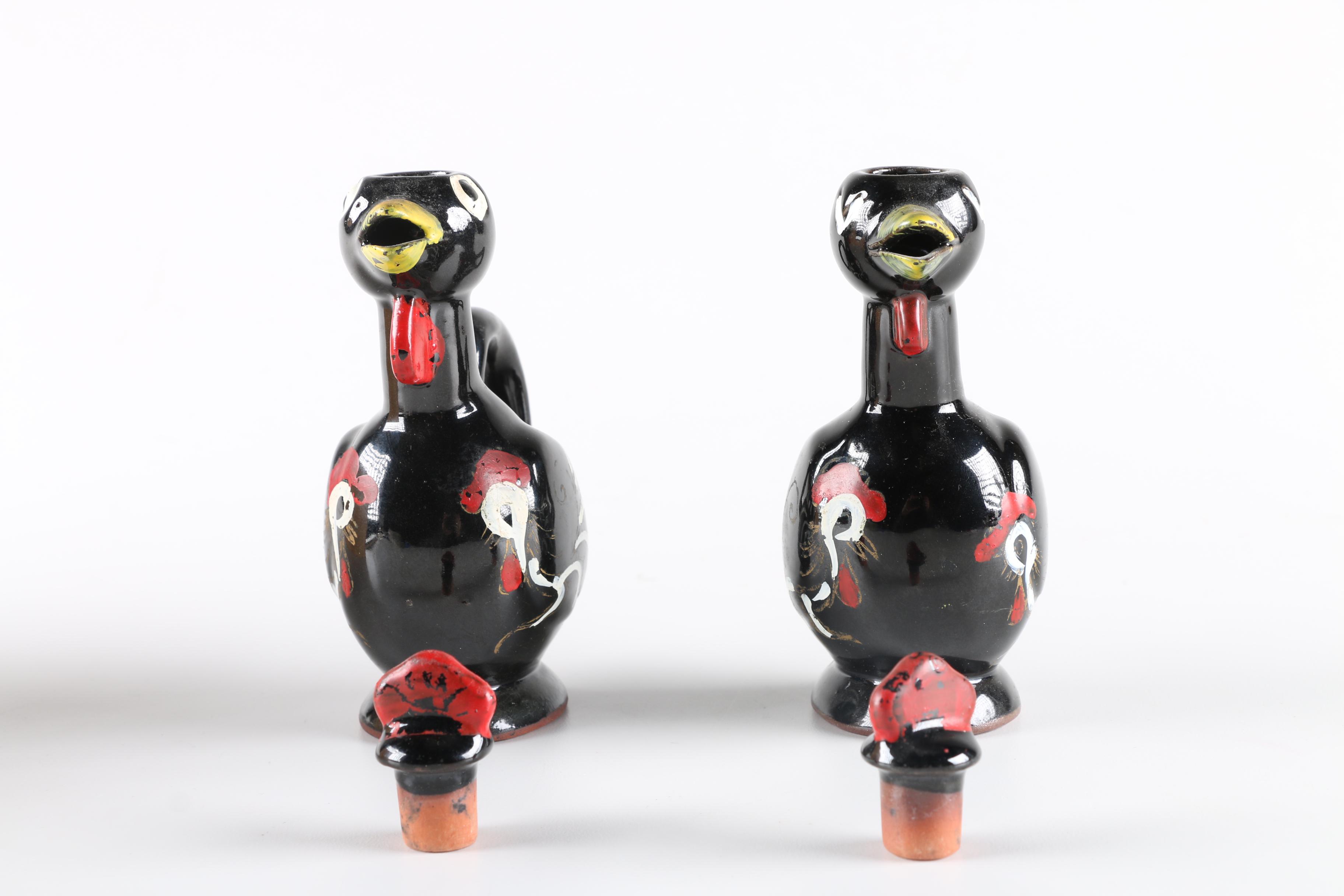 Collection of Kitchenware With Ceramic Cruets and Vintage Ice Crusher