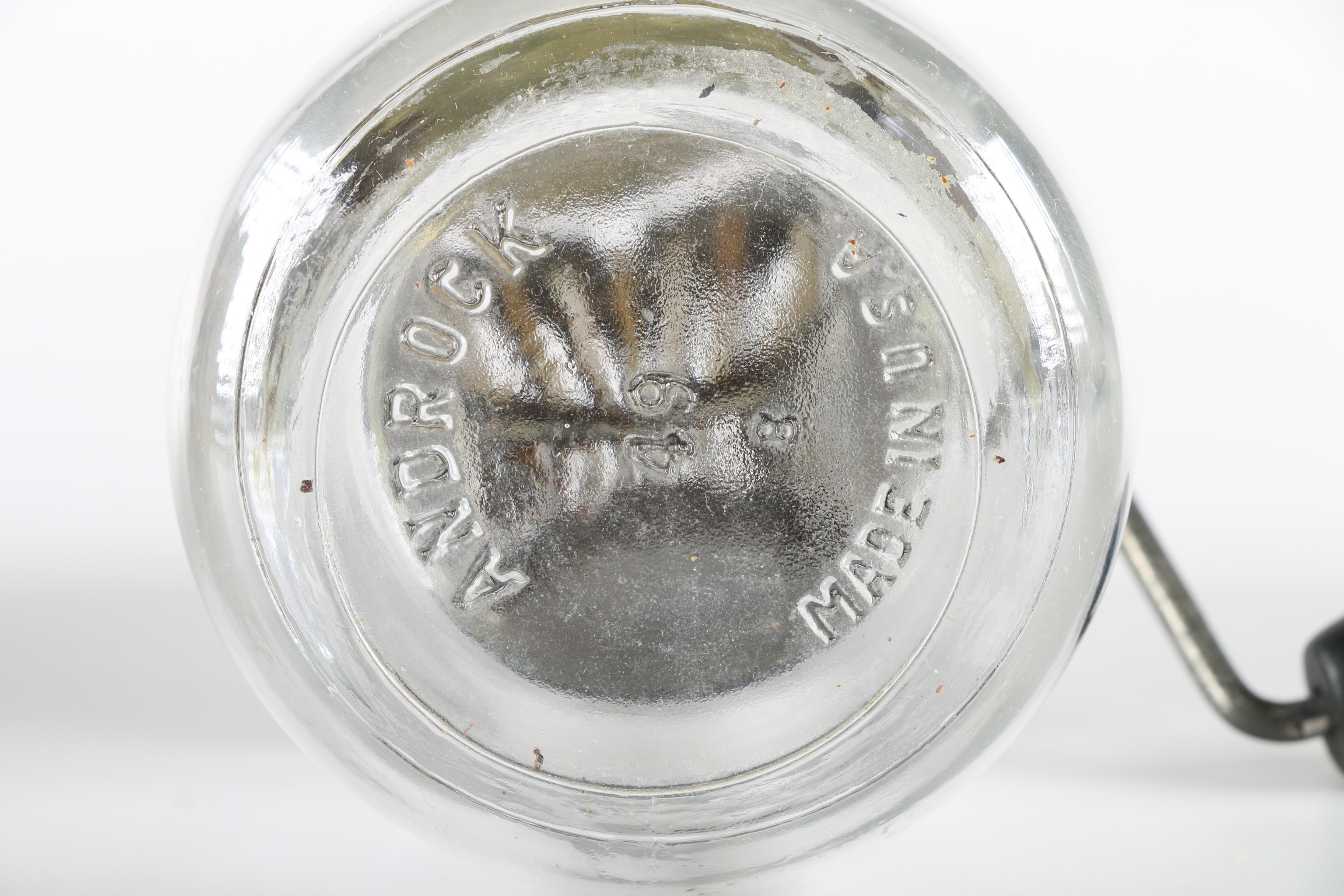 Collection of Kitchenware With Ceramic Cruets and Vintage Ice Crusher