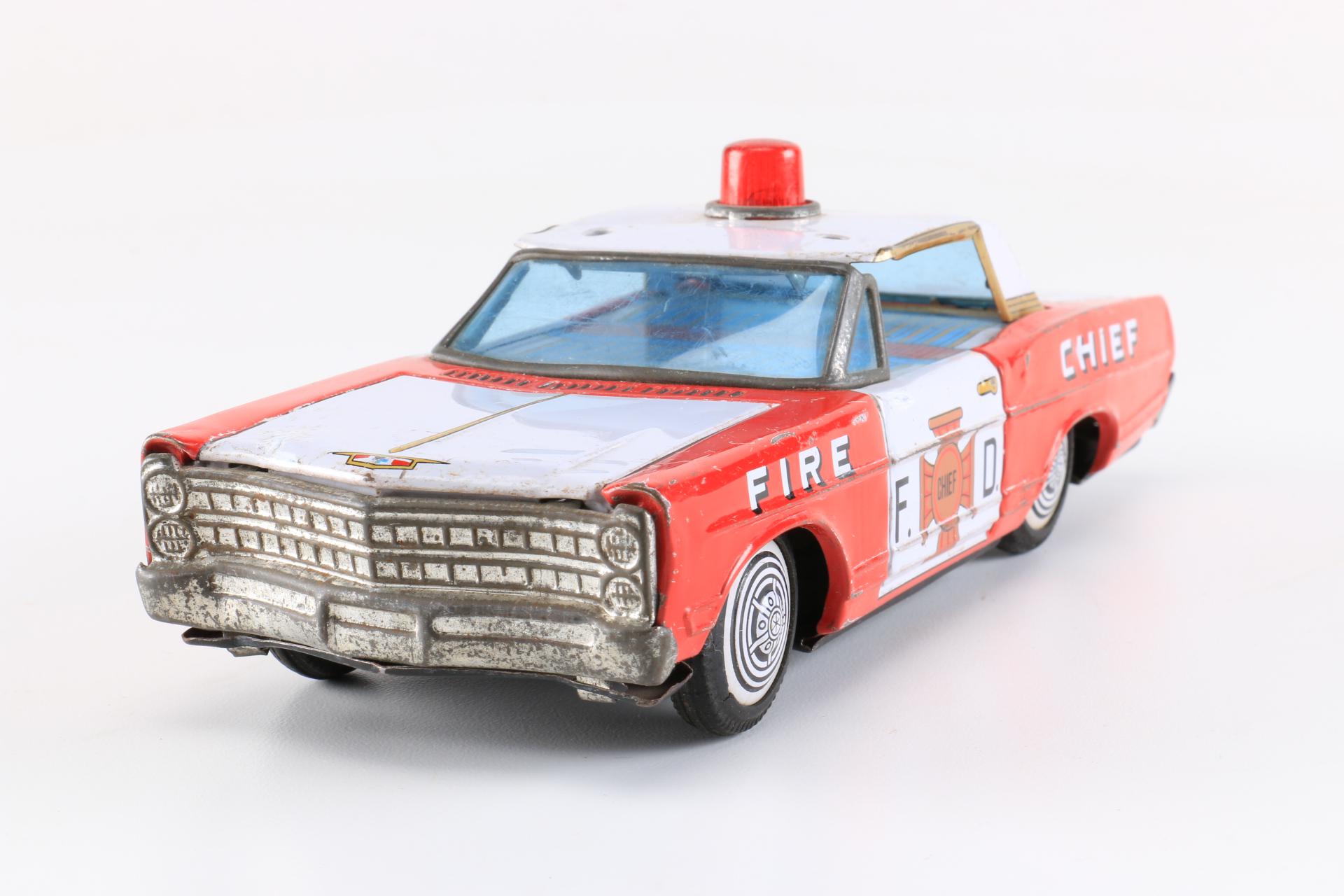 Tin Toy Police and Fire Vehicles