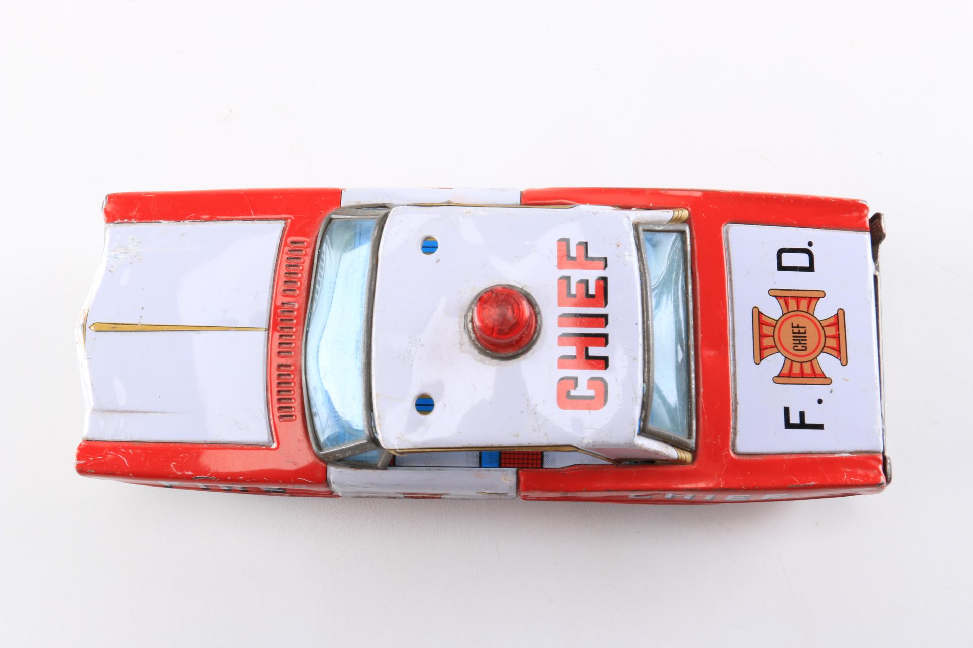 Tin Toy Police and Fire Vehicles