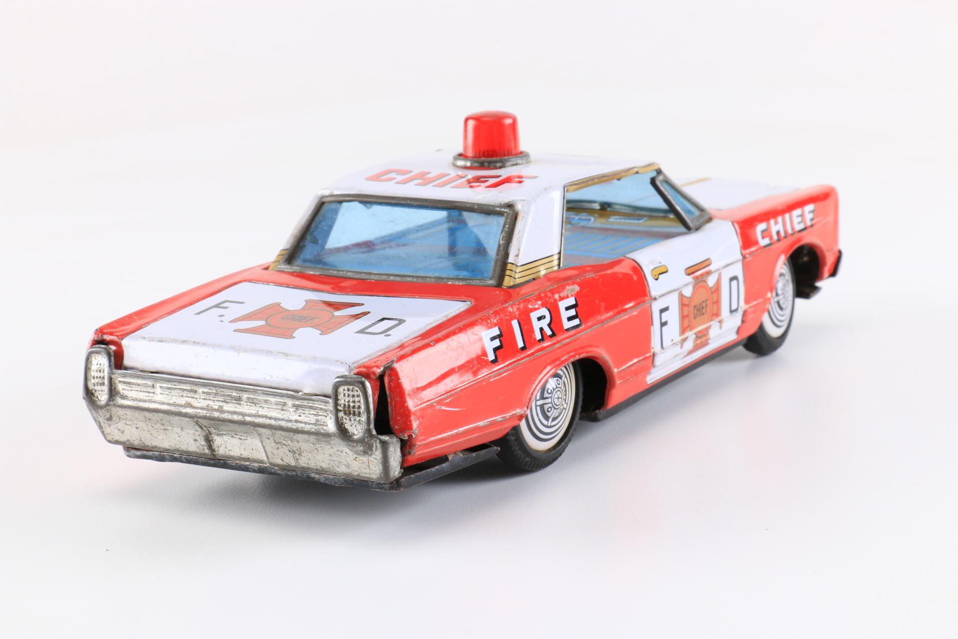 Tin Toy Police and Fire Vehicles