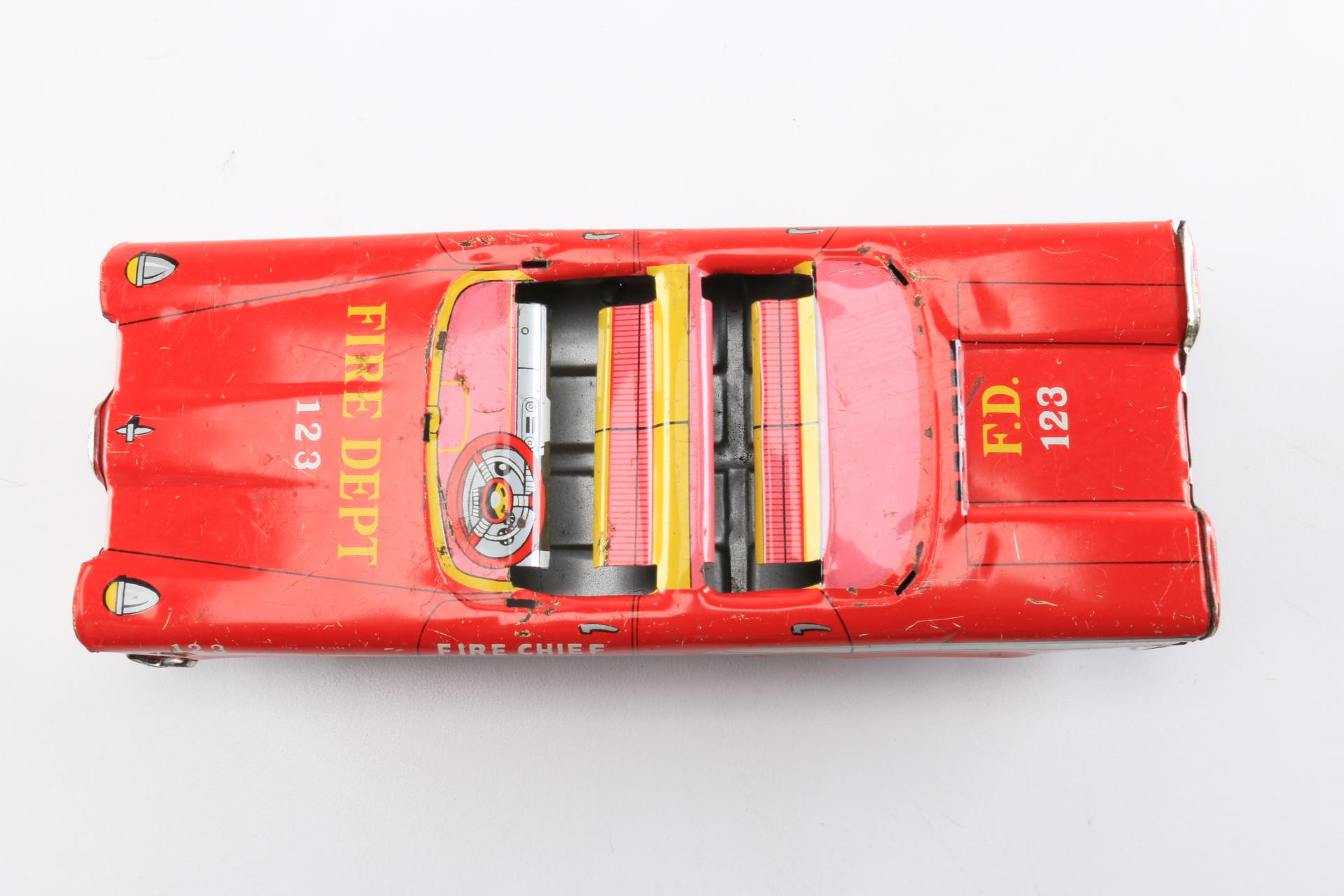 Tin Toy Police and Fire Vehicles