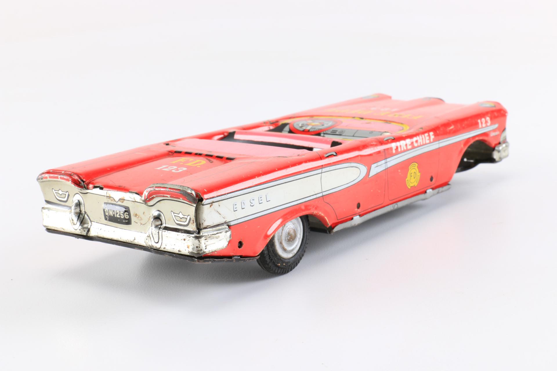 Tin Toy Police and Fire Vehicles