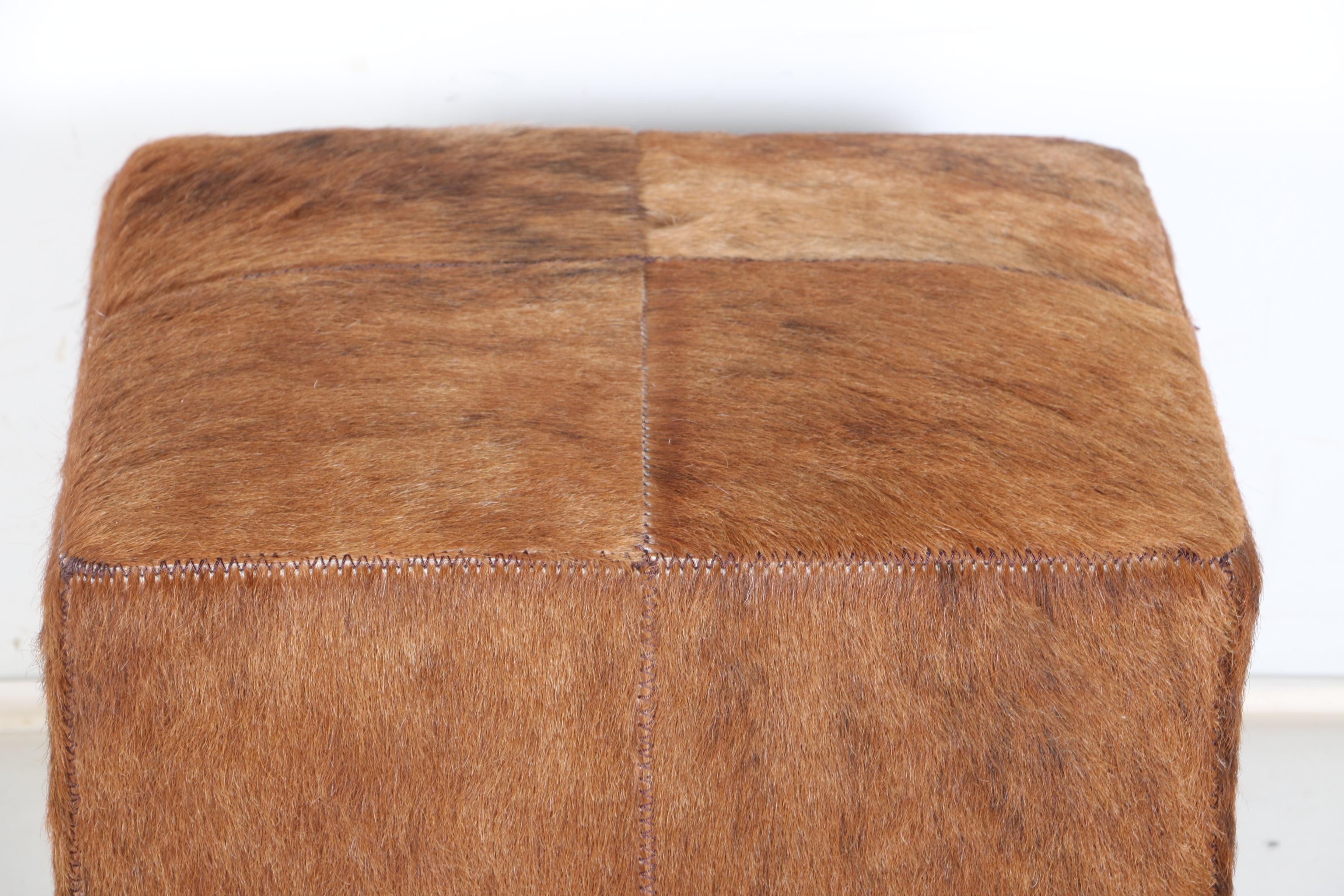 Cow Hide Ottoman