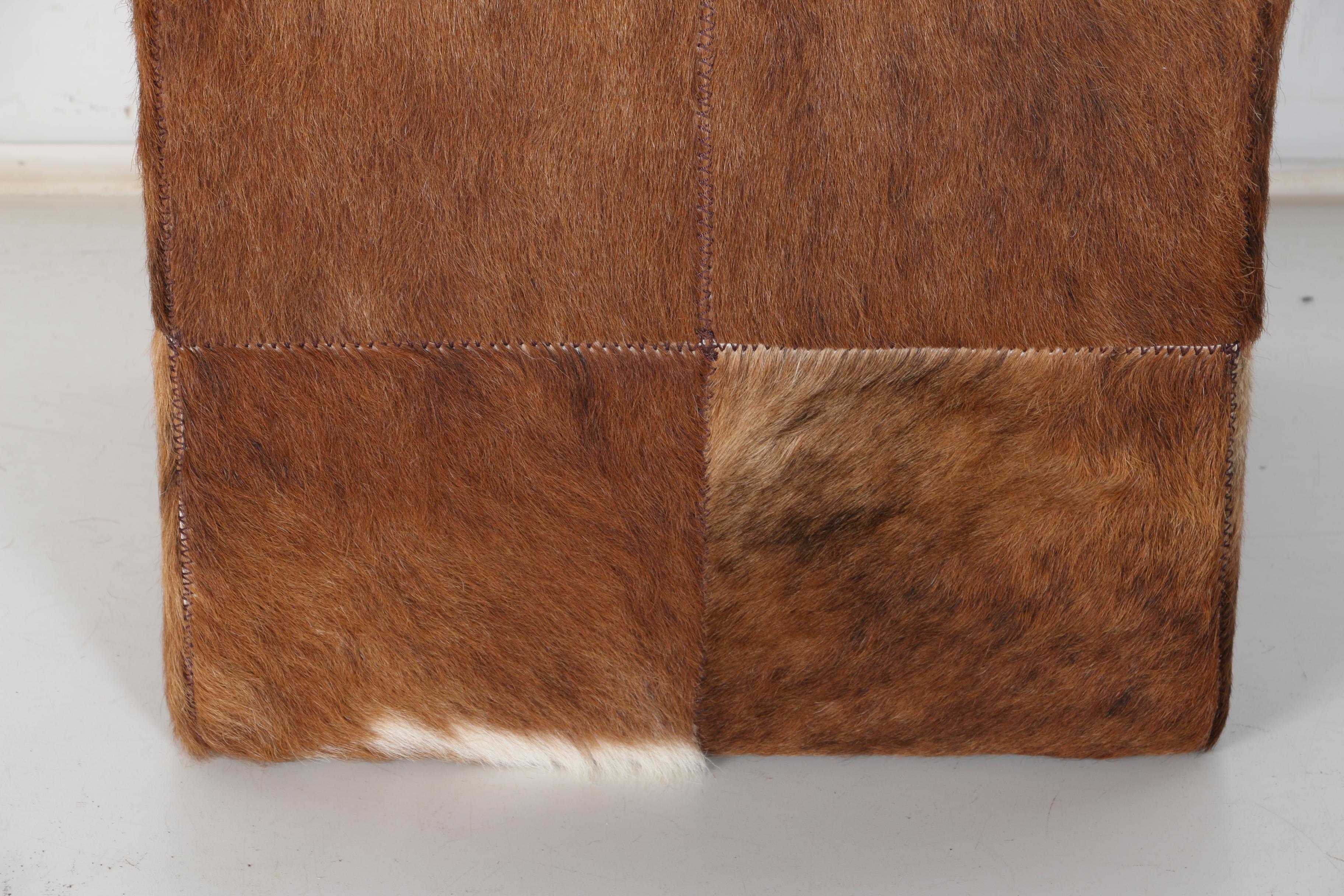 Cow Hide Ottoman