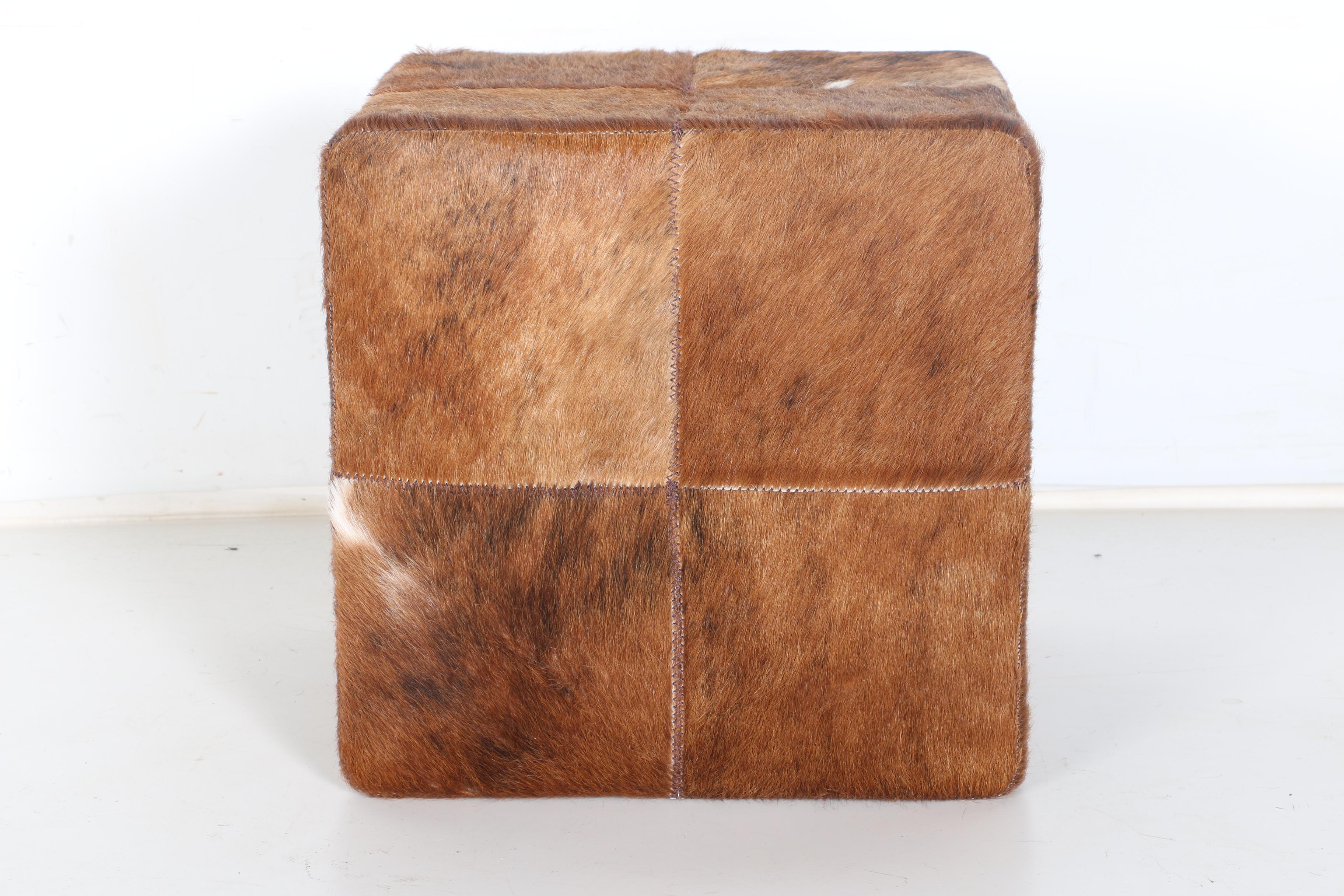 Cow Hide Ottoman
