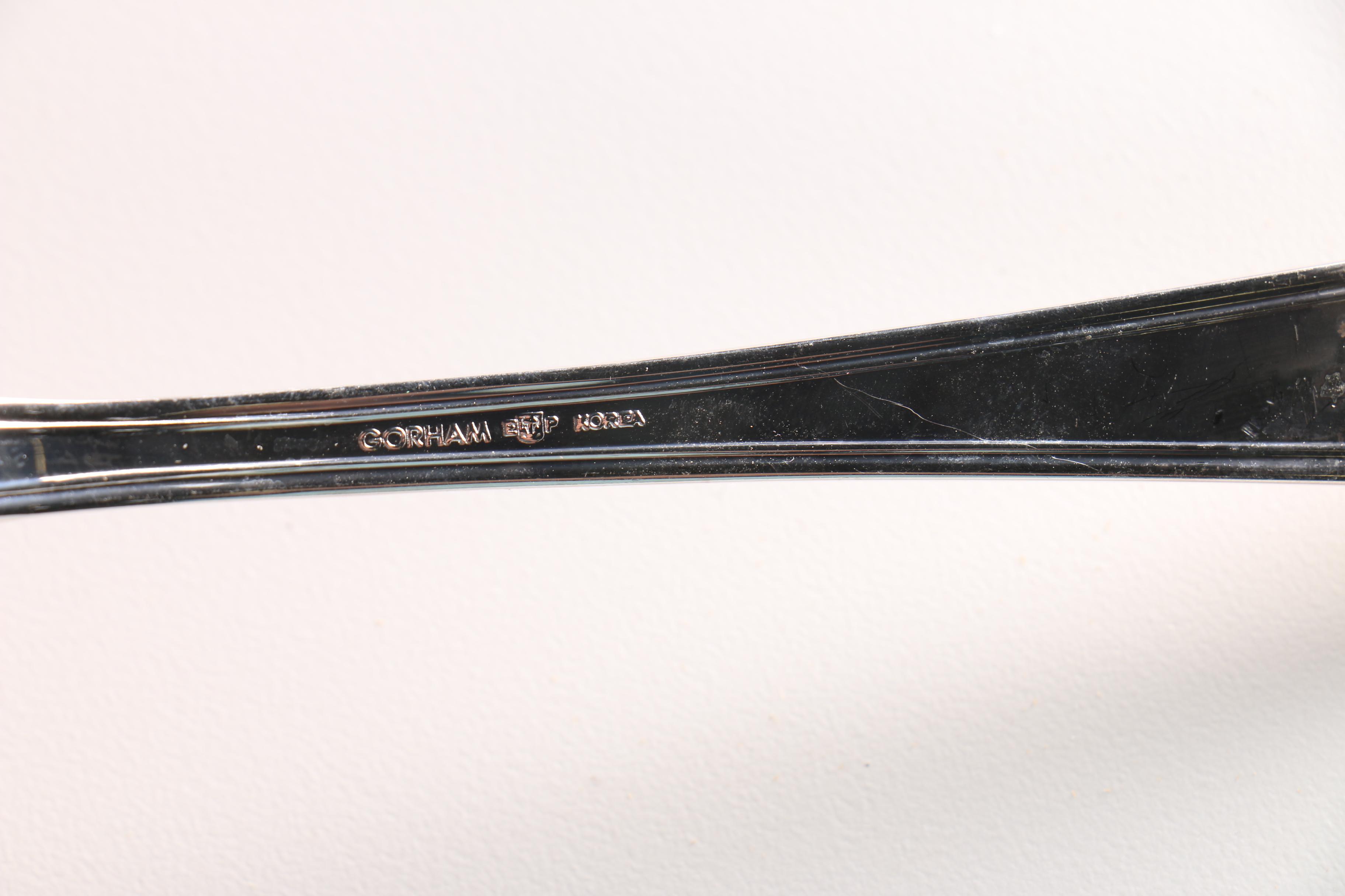 Gorham "Washington Irving" Silver Plate Flatware Set For Twelve