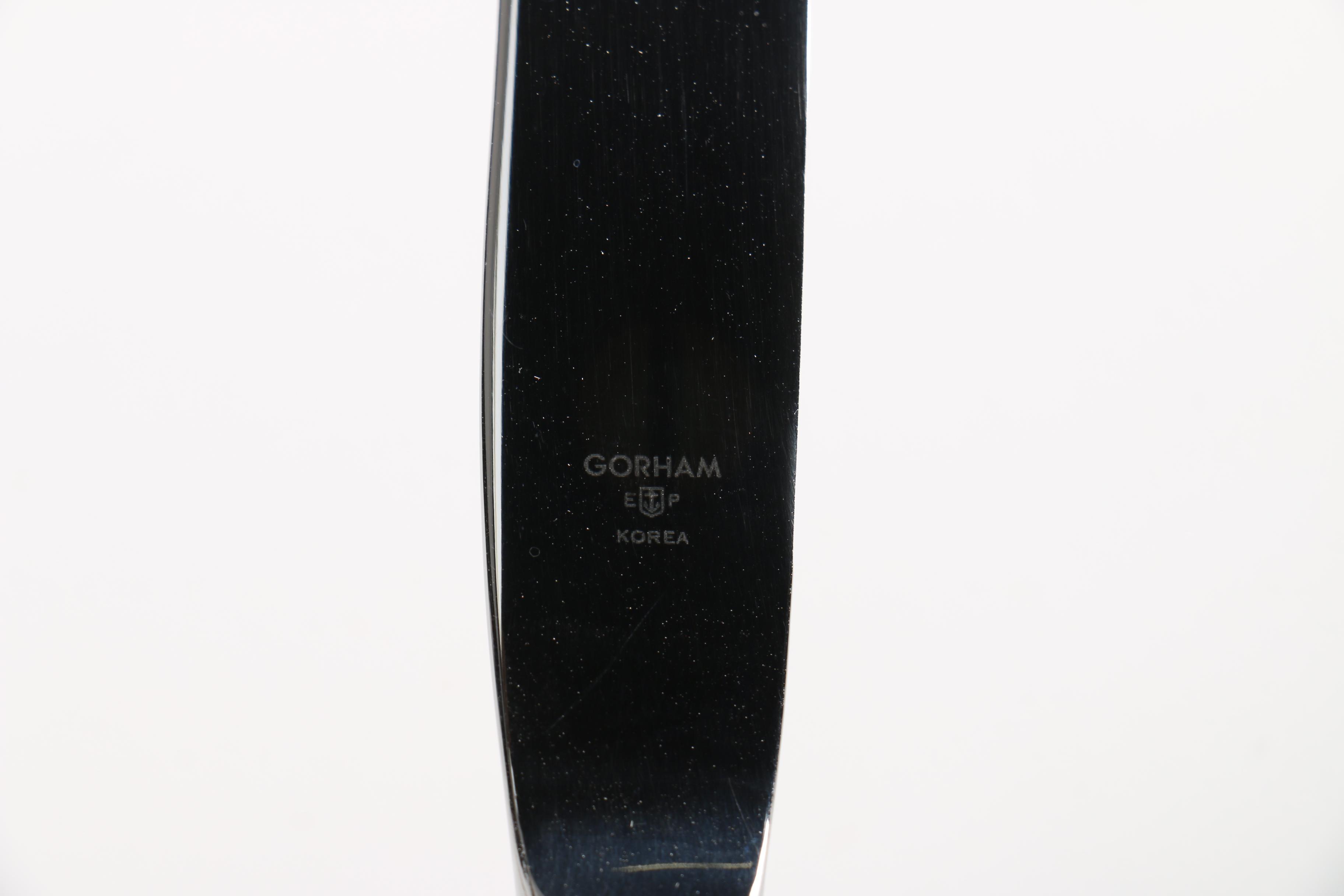 Gorham "Washington Irving" Silver Plate Flatware Set For Twelve