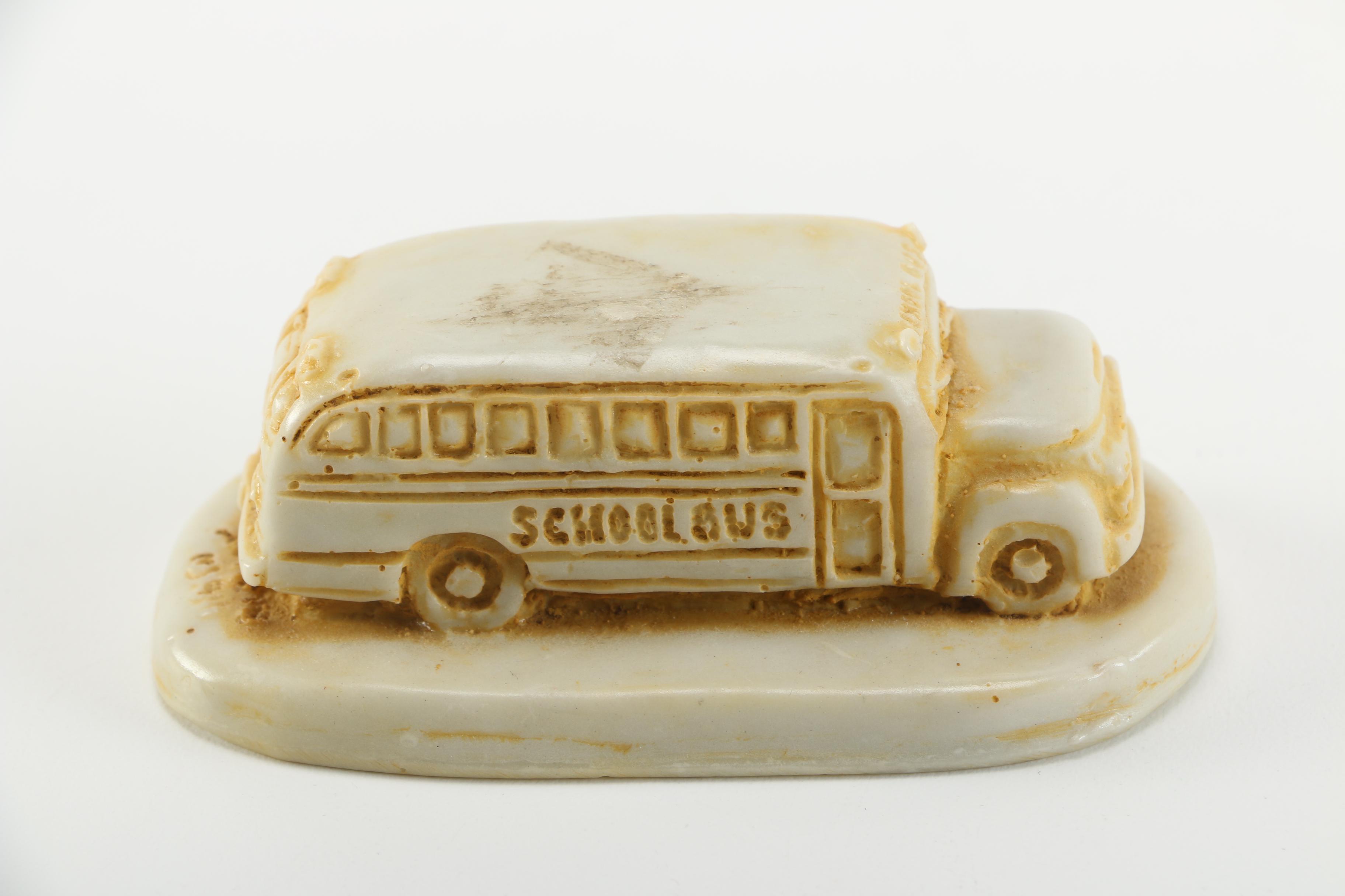 Georgia Marble Company Limited Edition Carved School Bus and Train