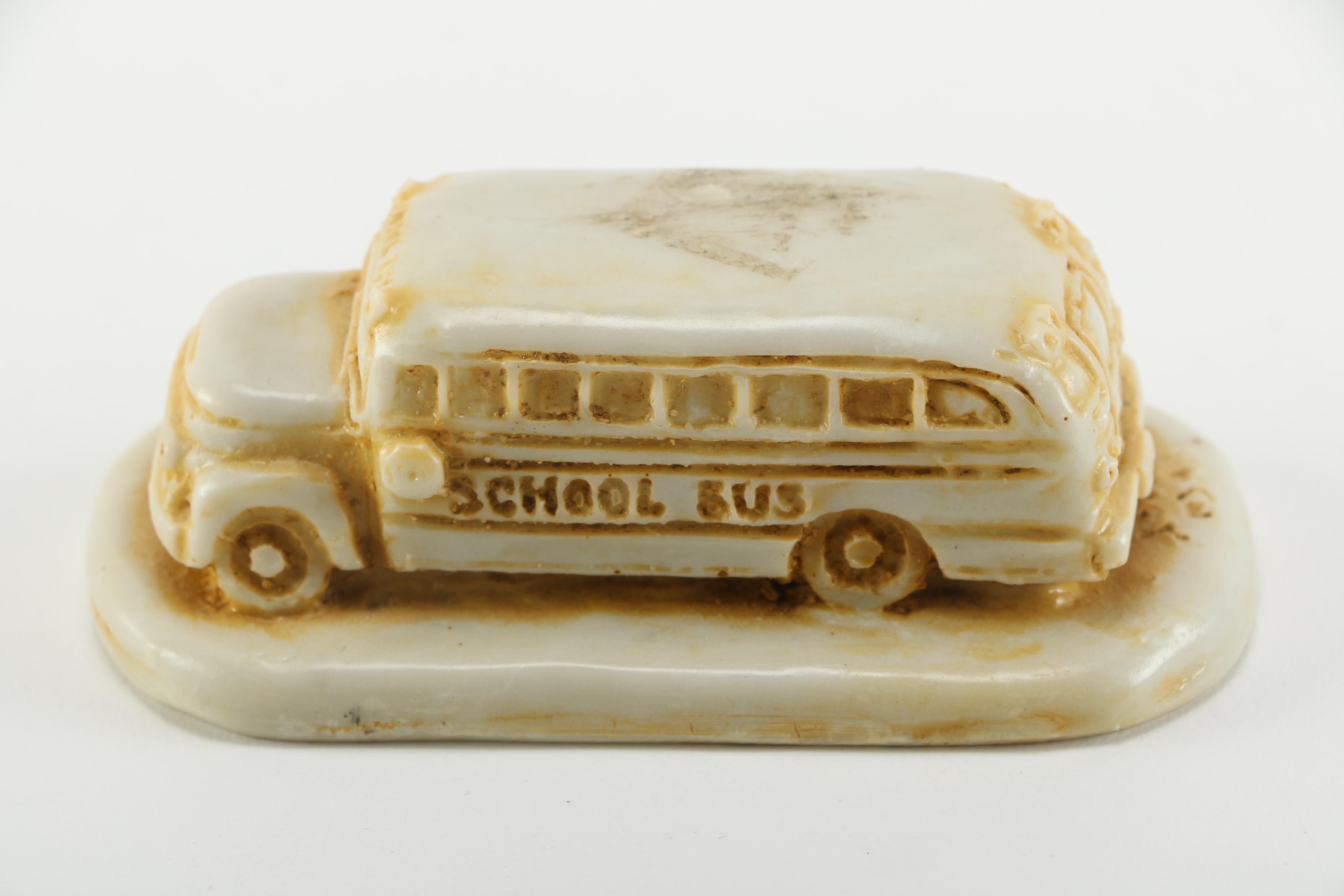 Georgia Marble Company Limited Edition Carved School Bus and Train