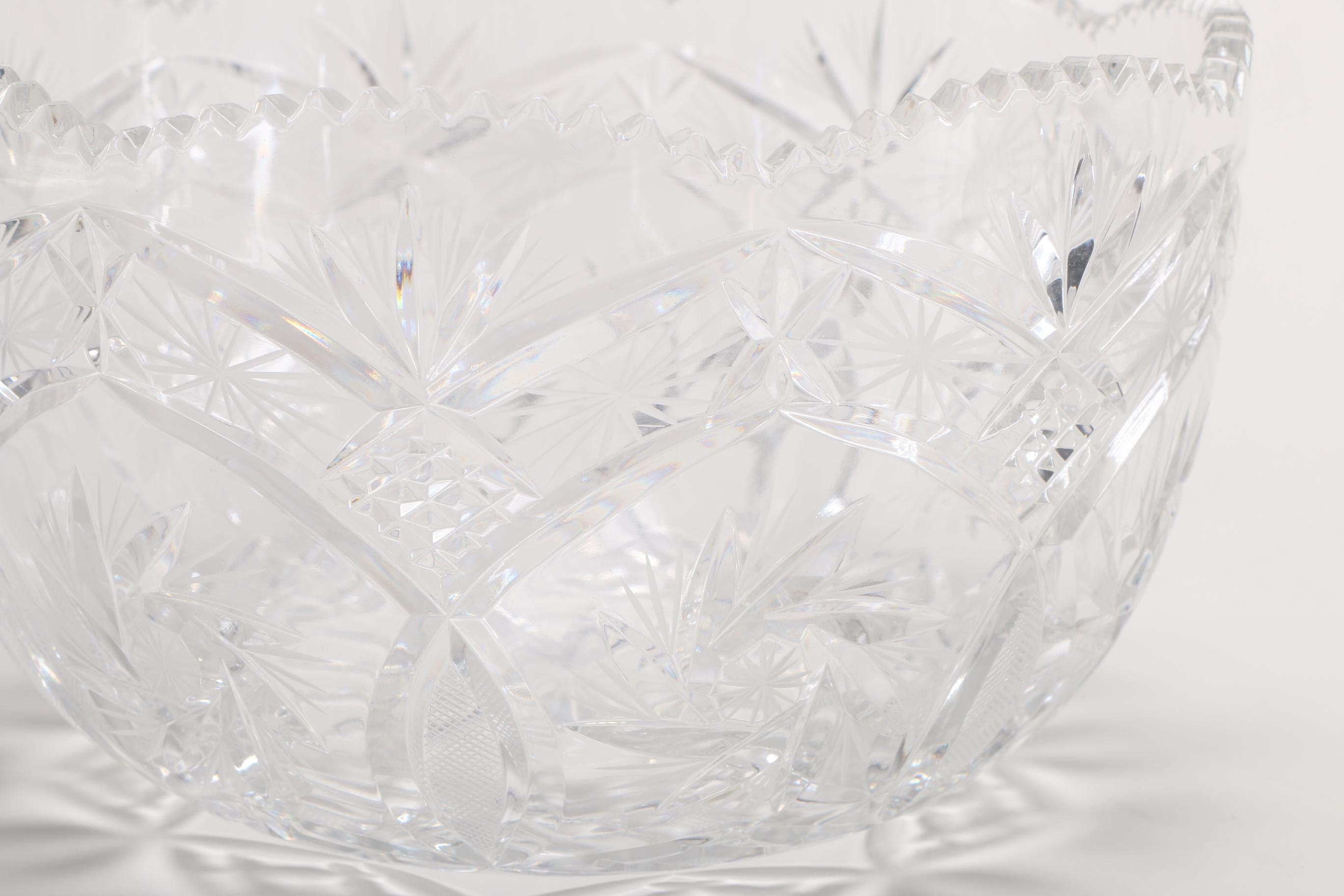 Fifth Avenue Crystal Bowl and Fruit Motif Shallow Bowl