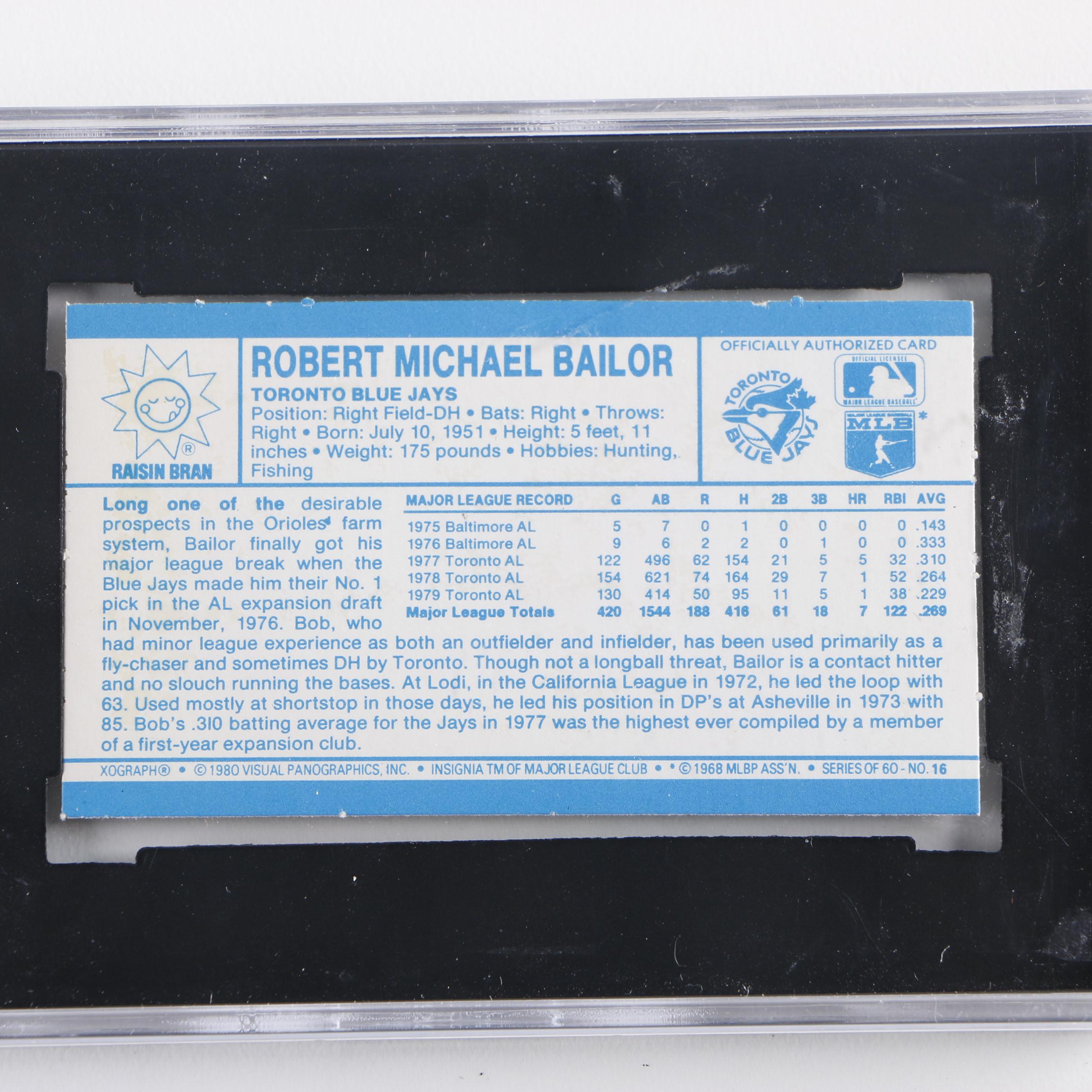 1980 Kellogg's "3D Super Stars" Baseball Cards