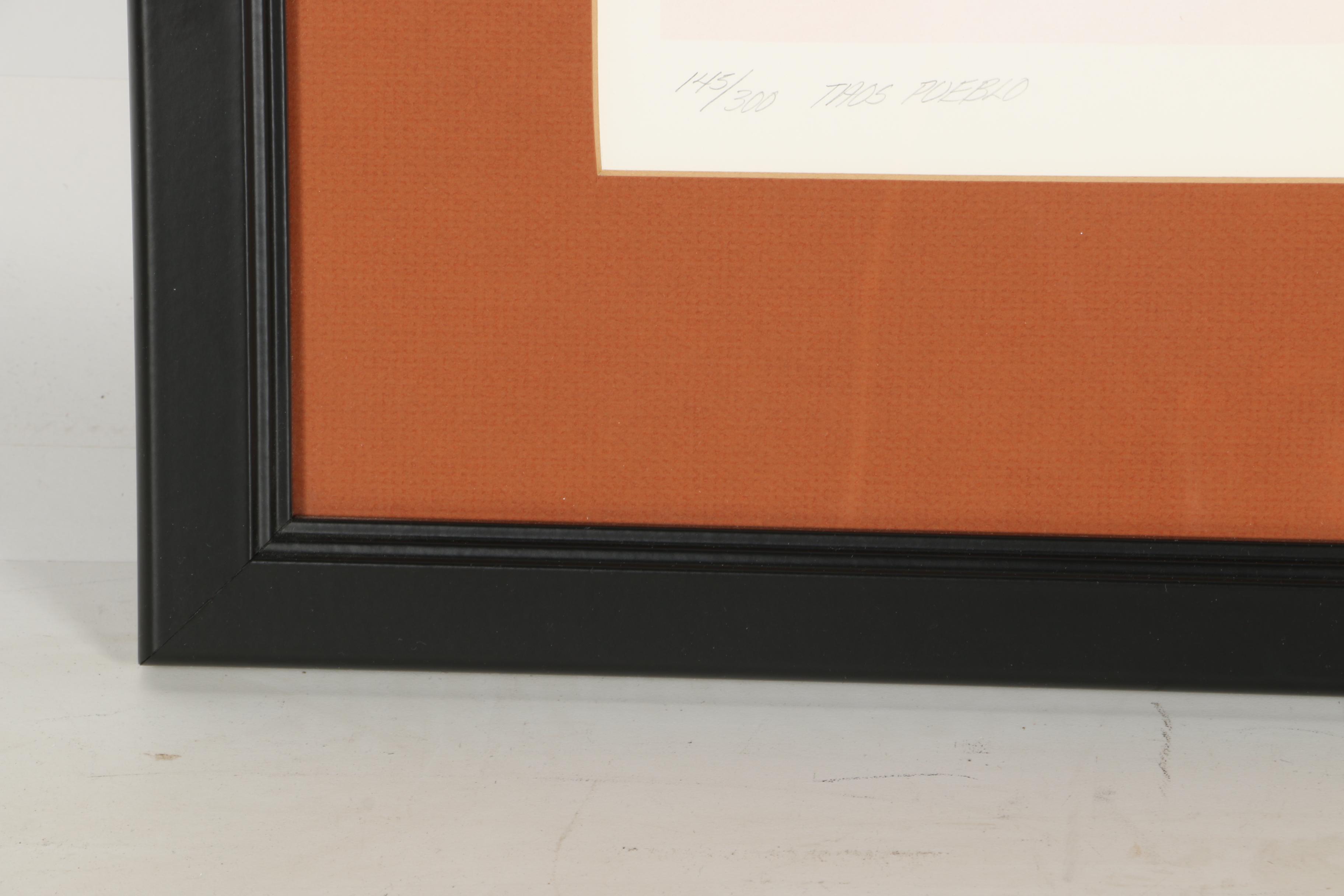 Limited Edition Offset Lithograph "Taos Pueblo"