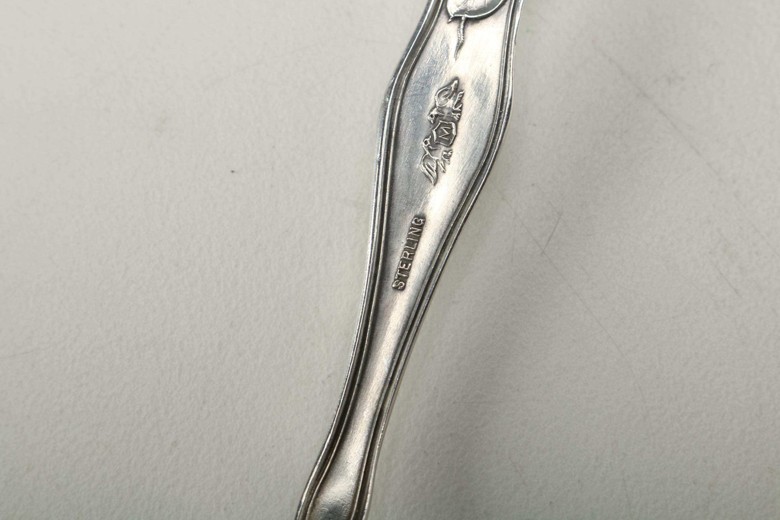 Sterling Silver Flatware Including Souvenir Spoons
