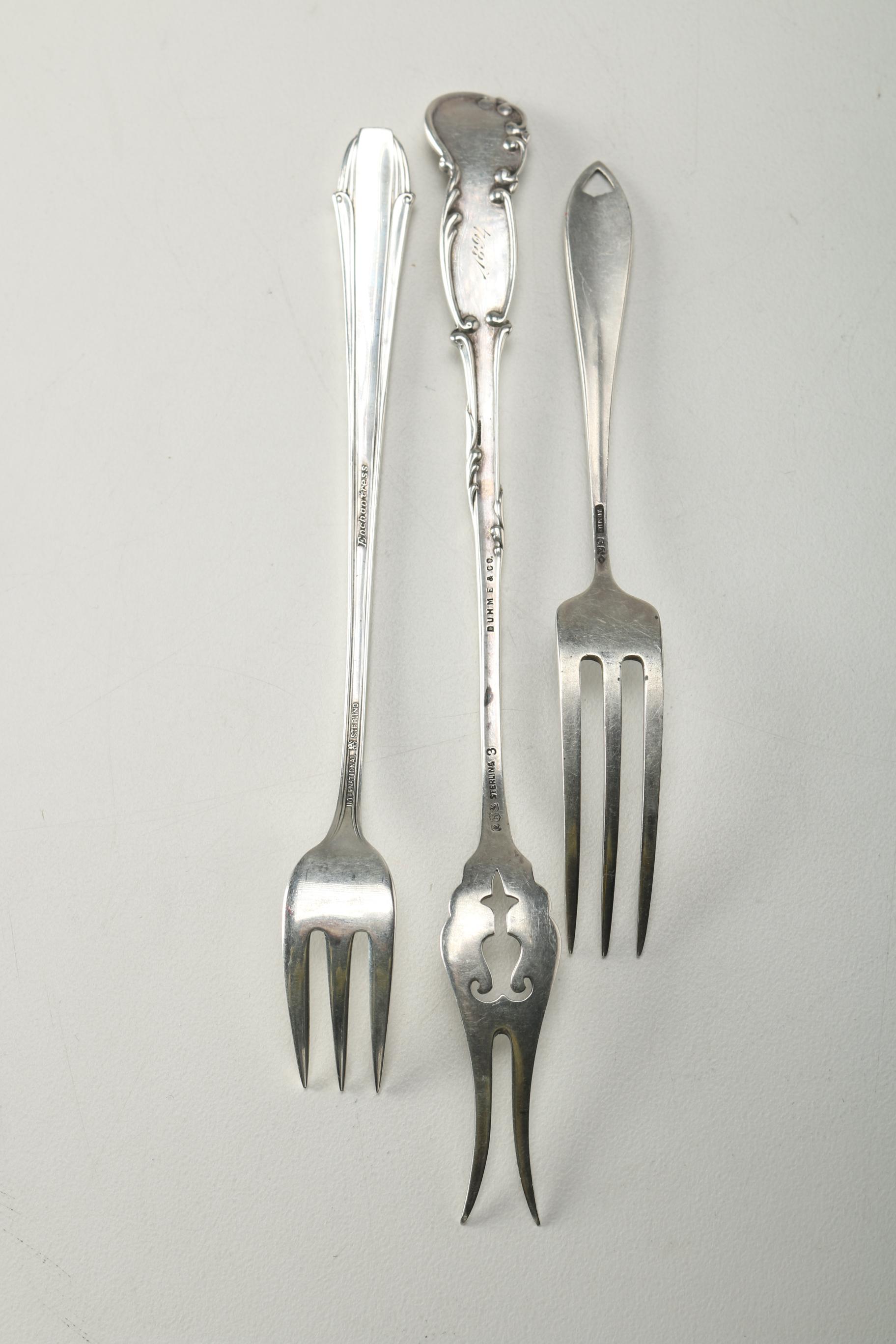 Sterling Silver Flatware Including Souvenir Spoons