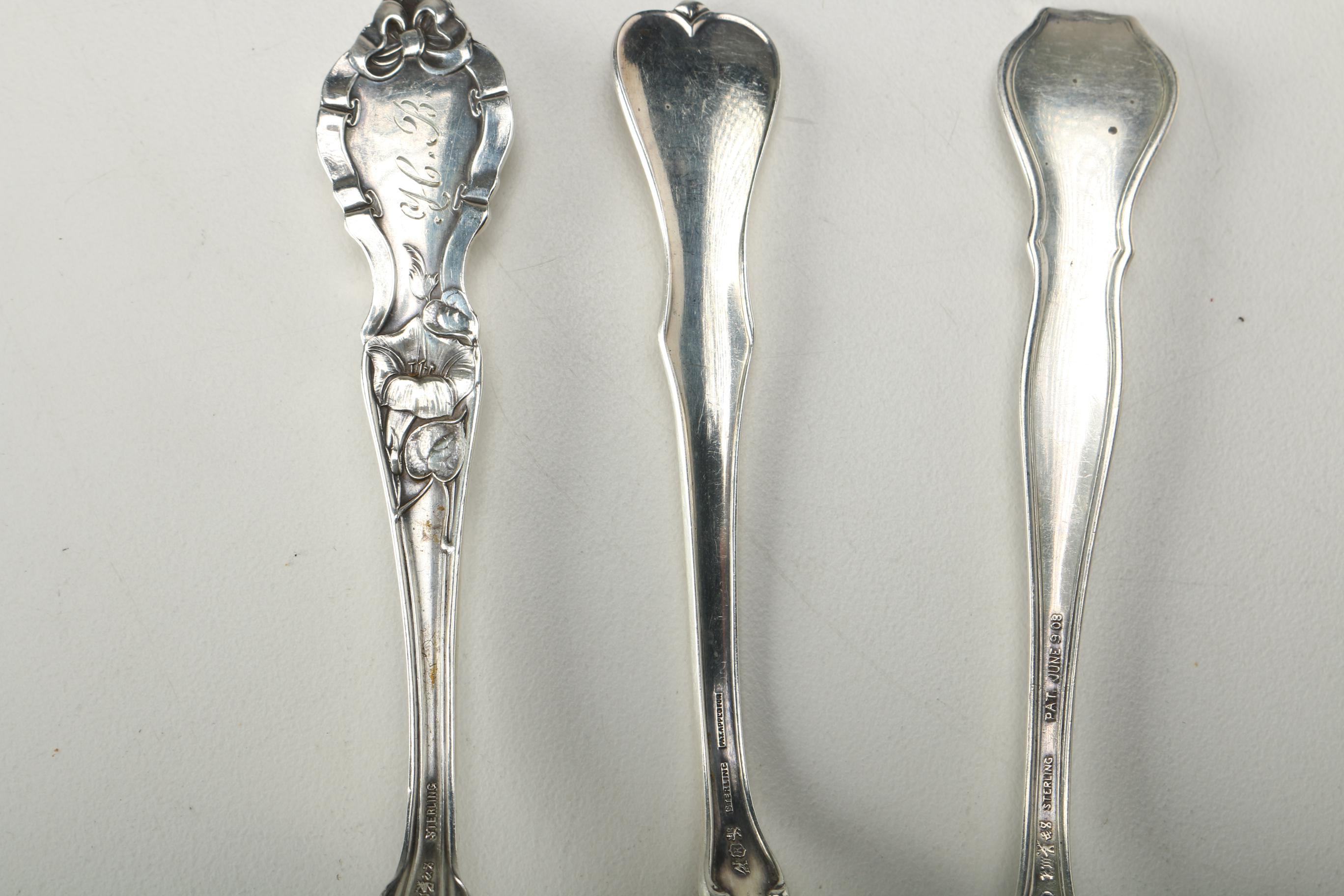 Sterling Silver Flatware Including Souvenir Spoons