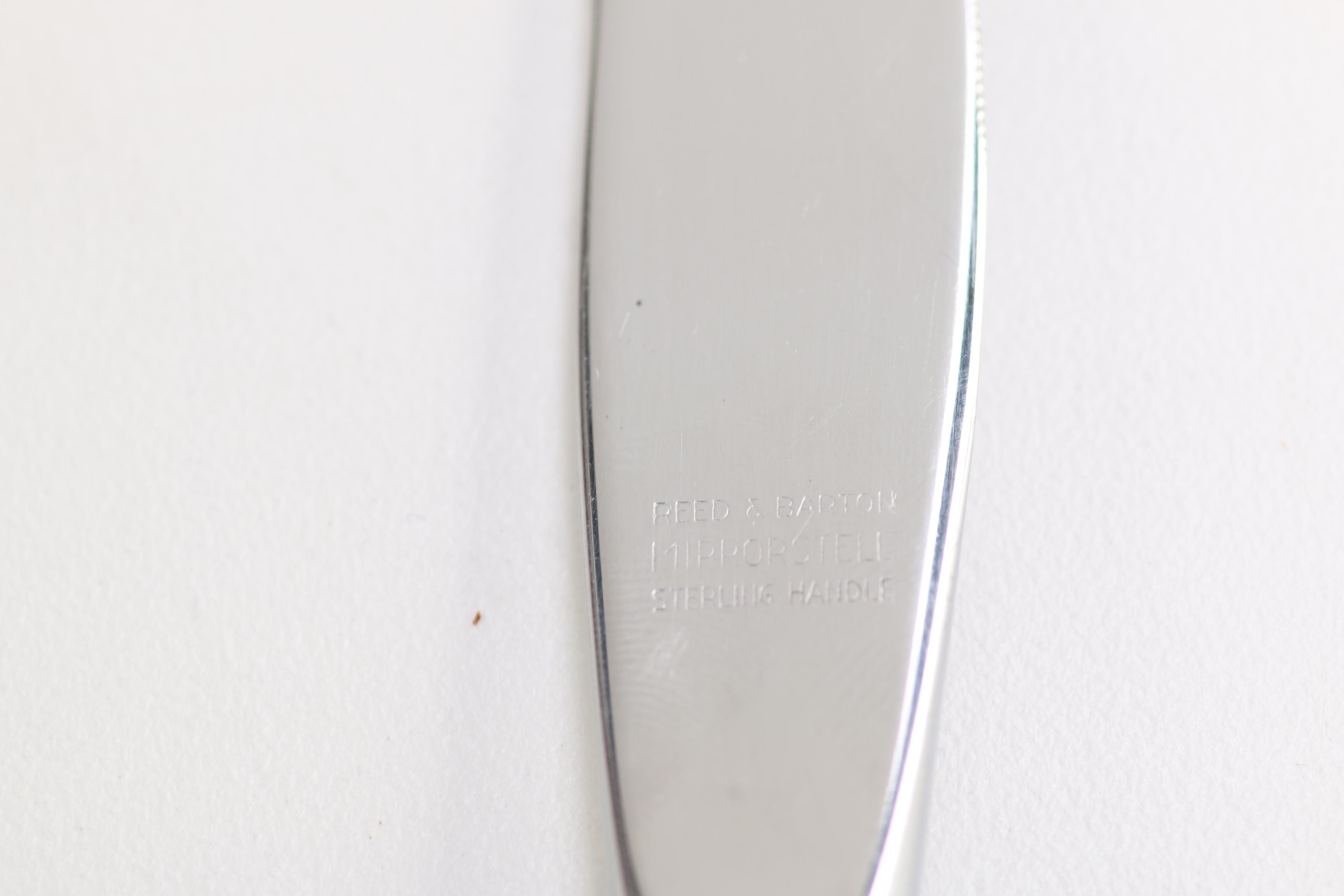 Dominick and Haff "Broad Antique" Sterling Silver Flatware Set With Presentation Case