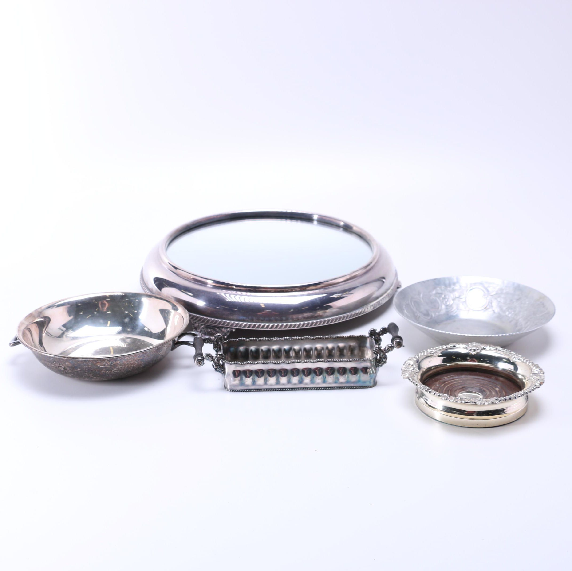 Silver Plate and Aluminum Serving and Décor Pieces Featuring Corbell & Co.