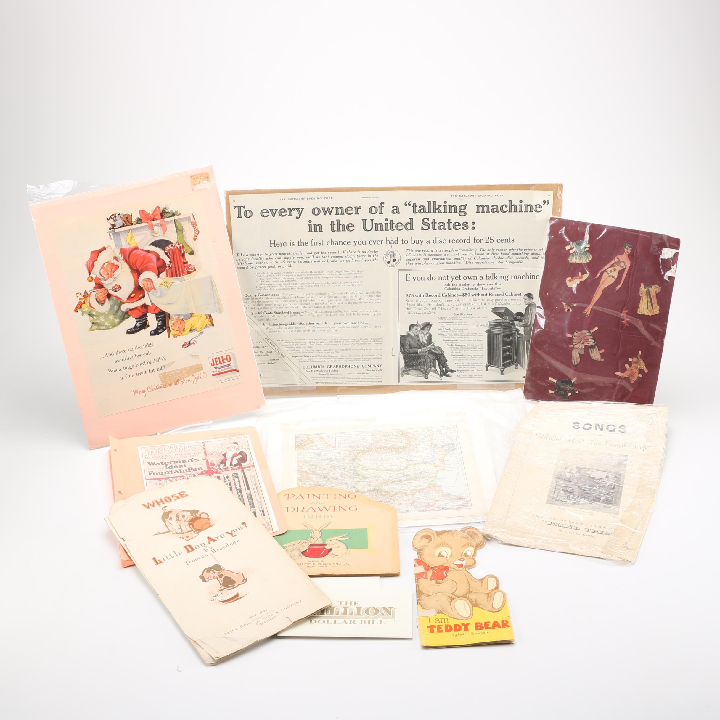 Early to Mid 20th Century Books and Ephemera