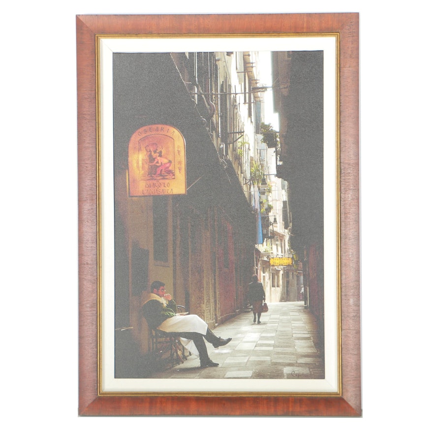 After Copeland Giclée on Canvas of Venice's Calle Della Madonna