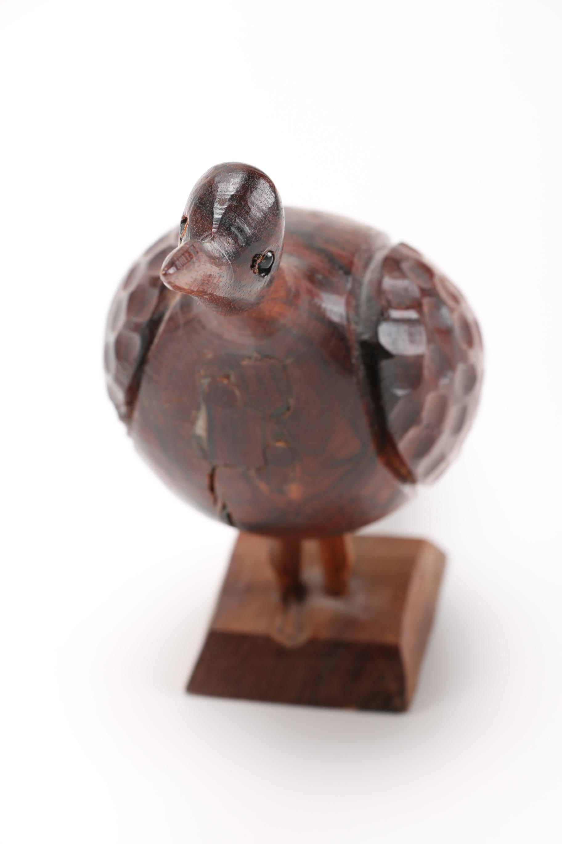 Totems by Ilata Eagle and Small Carved Bird Sculpture