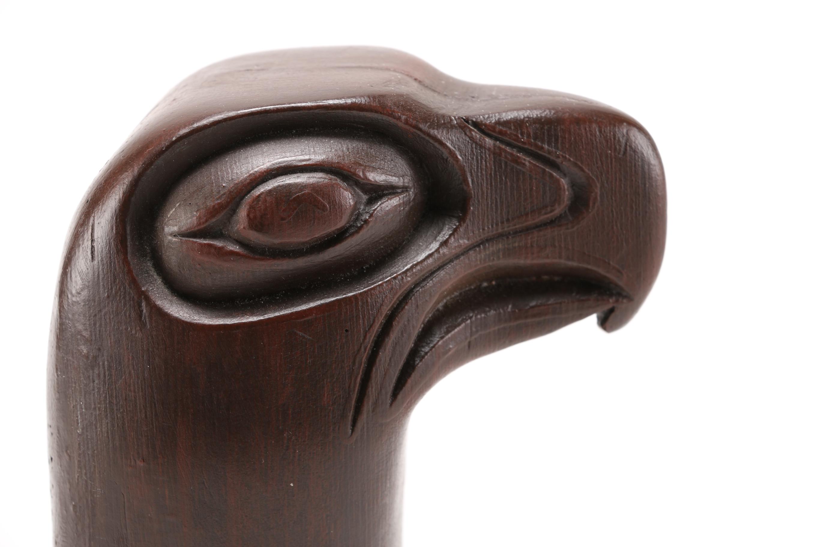 Totems by Ilata Eagle and Small Carved Bird Sculpture